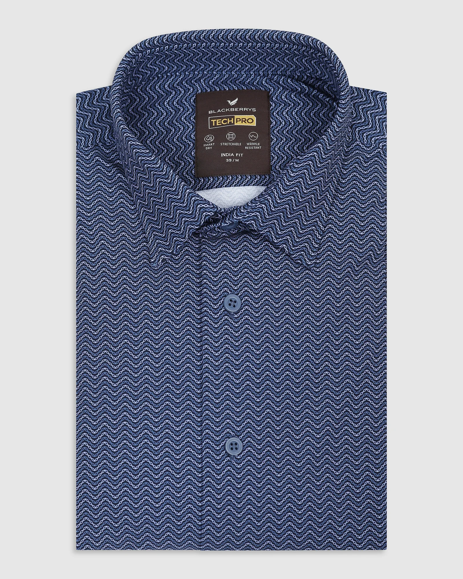 Blue TechPro Printed Shirt - Galaxy - Image 5