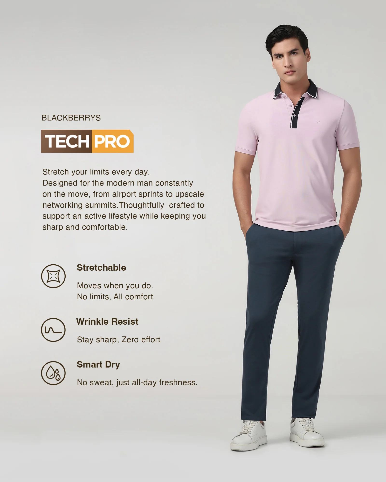 Blue TechPro Solid Khaki - Ziea - Image 3