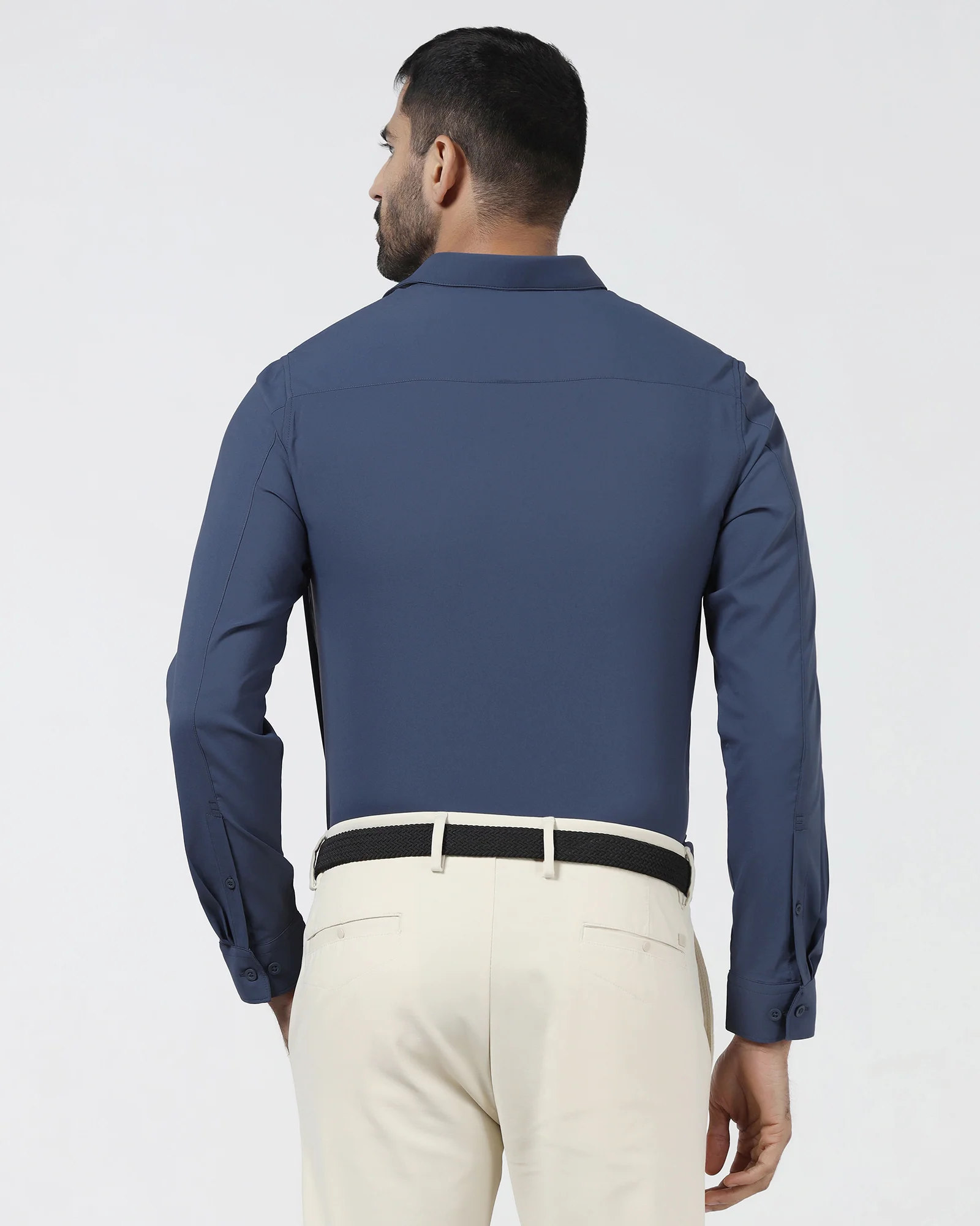 Blue TechPro Solid Shirt - Shephard - Image 2