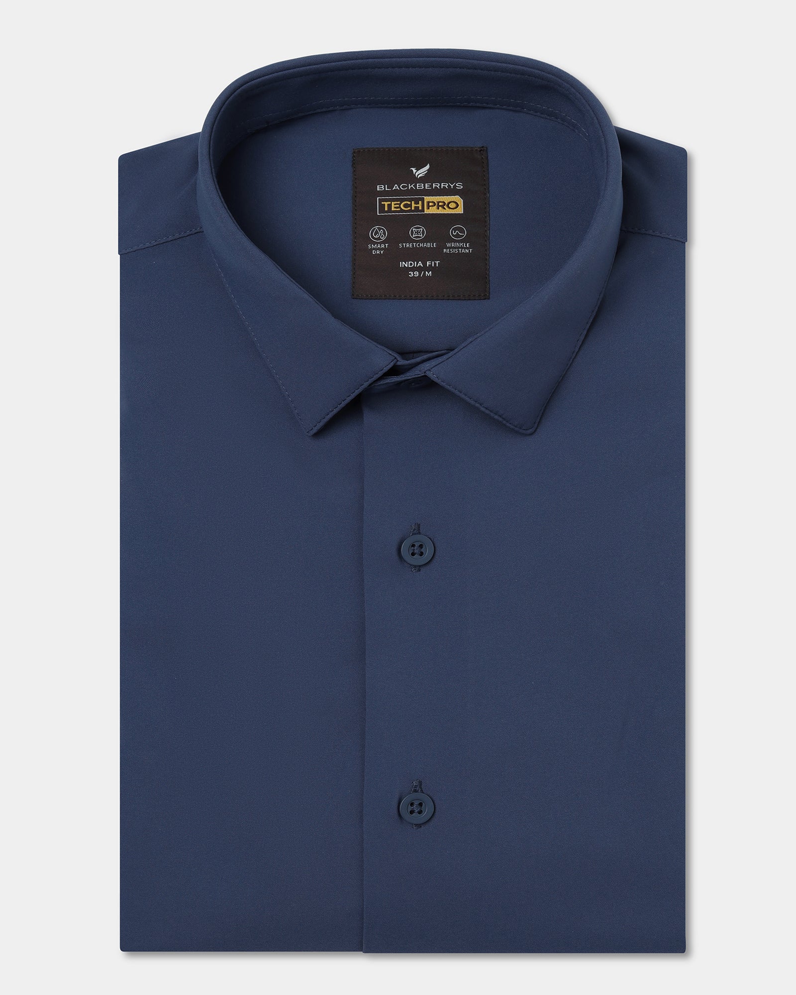 Blue TechPro Solid Shirt - Shephard - Image 5