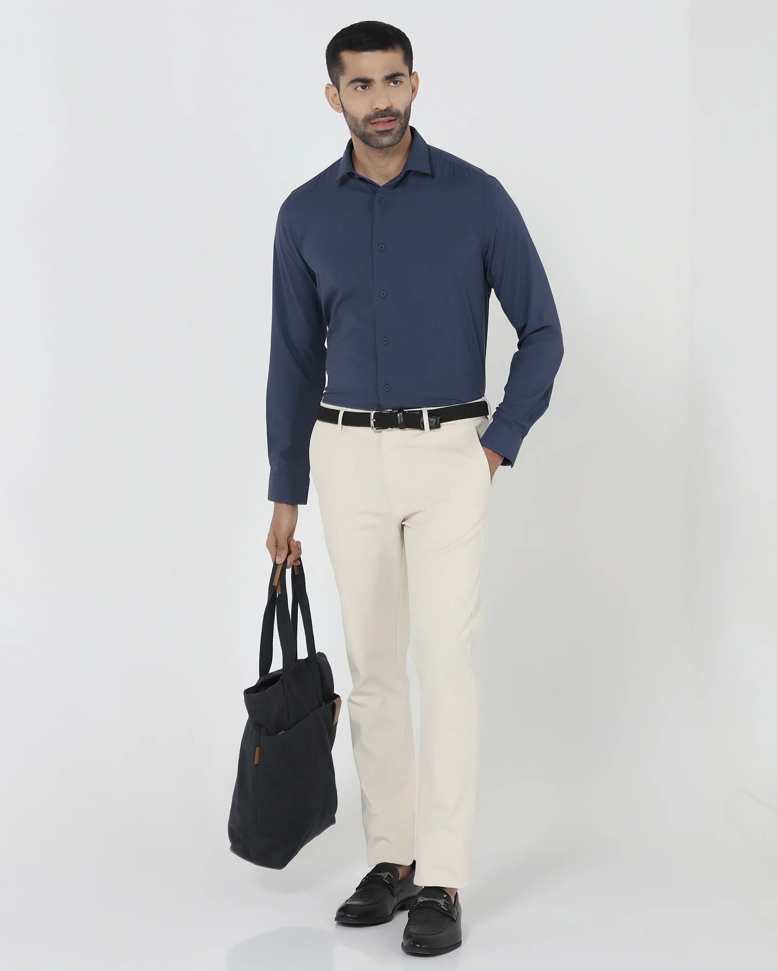 Blue TechPro Solid Shirt - Shephard - Image 7