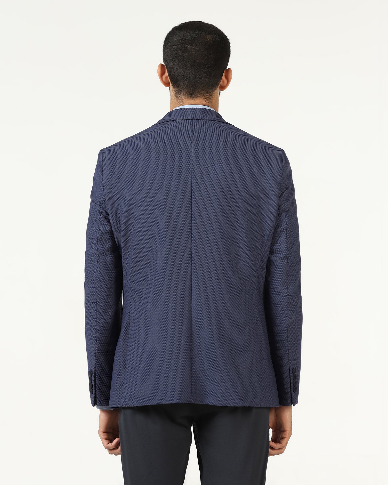 Blue TechPro Textured Blazer - Bowmore - Image 2