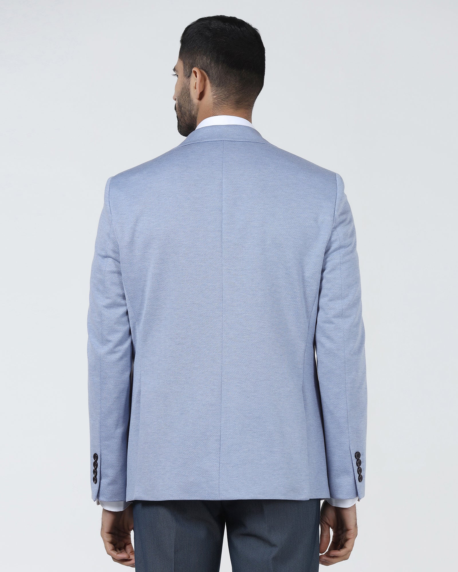 Blue Textured Blazer - Declan - Image 2