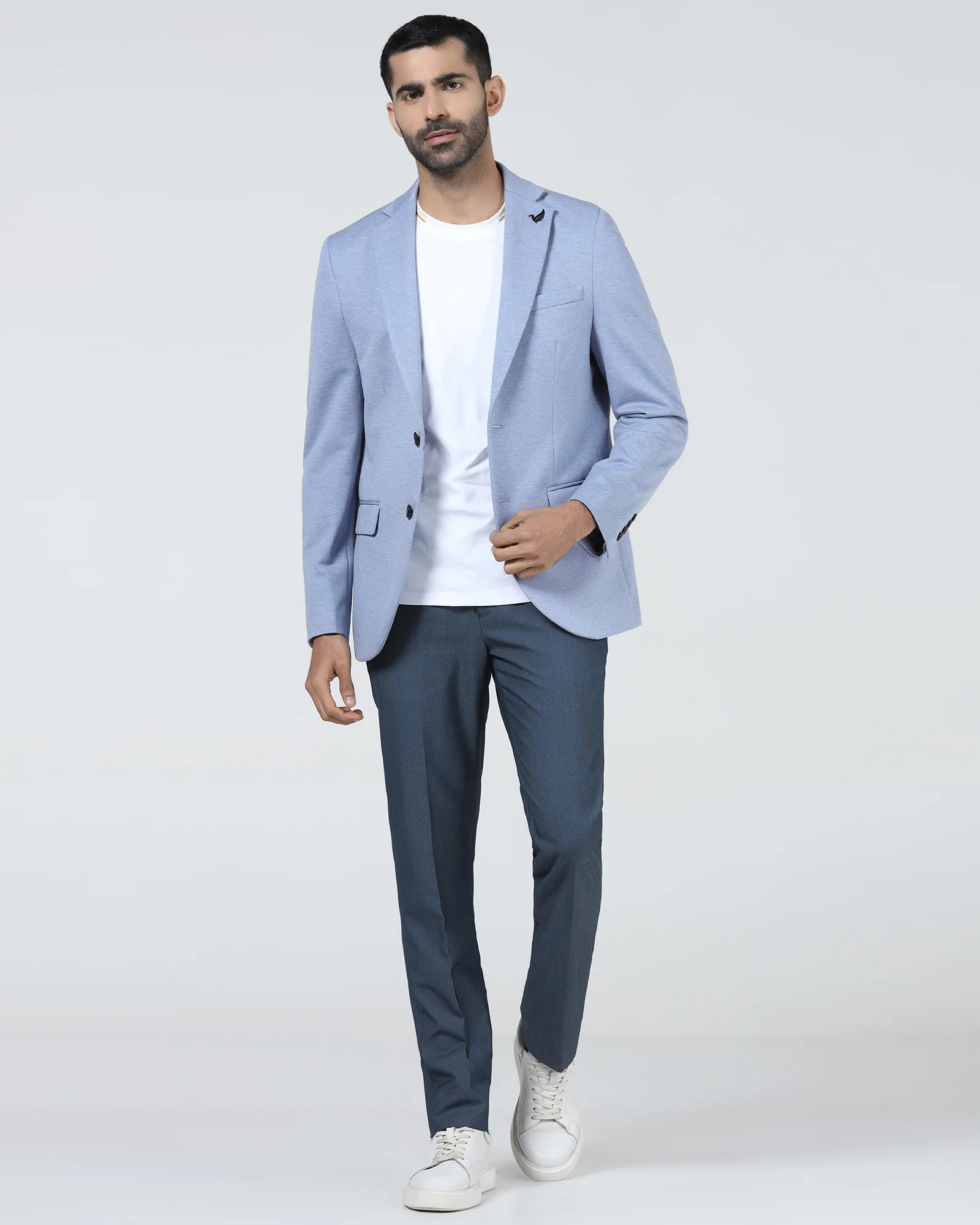 Blue Textured Blazer - Declan - Image 6