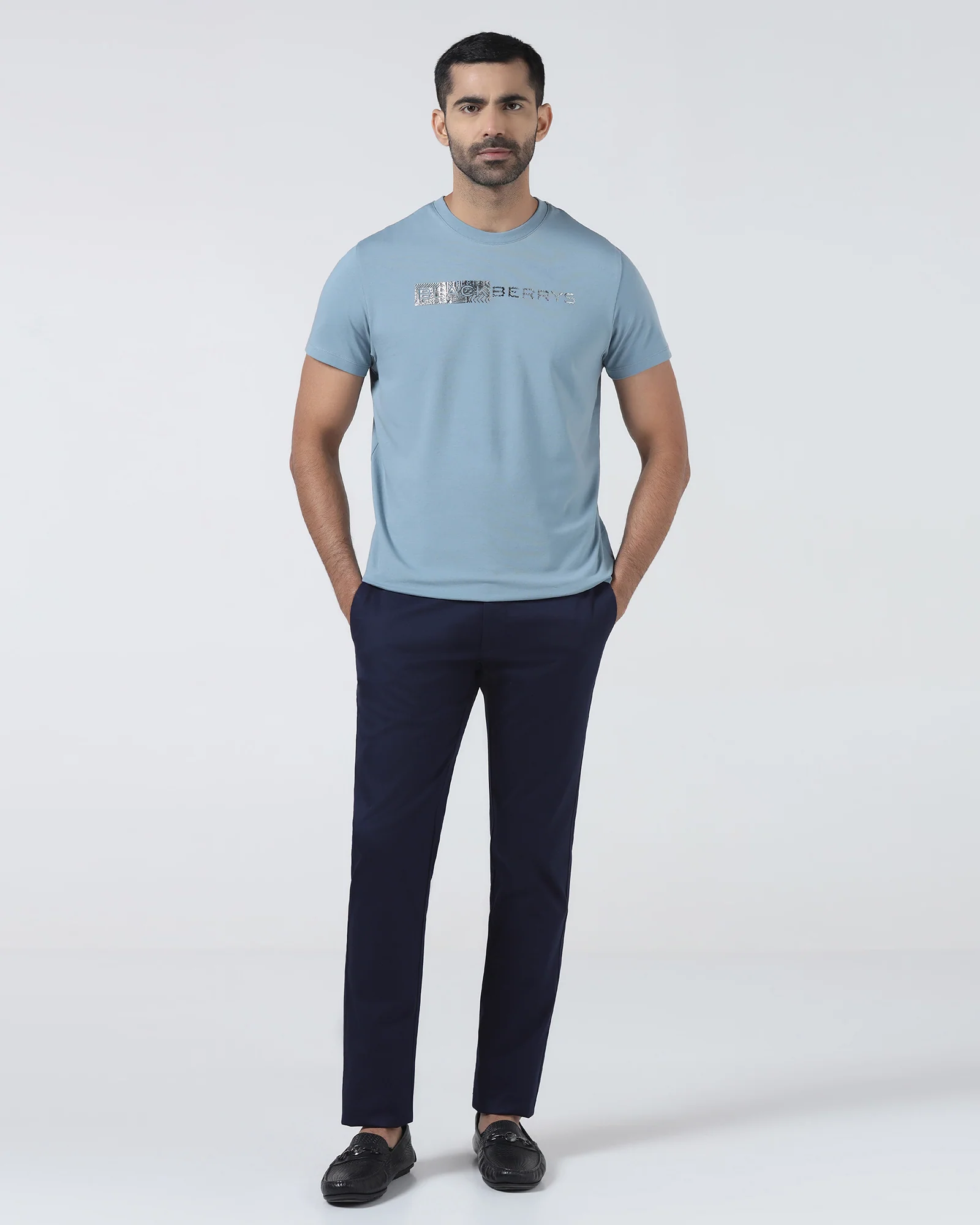 Blue Textured Khaki - Aspen