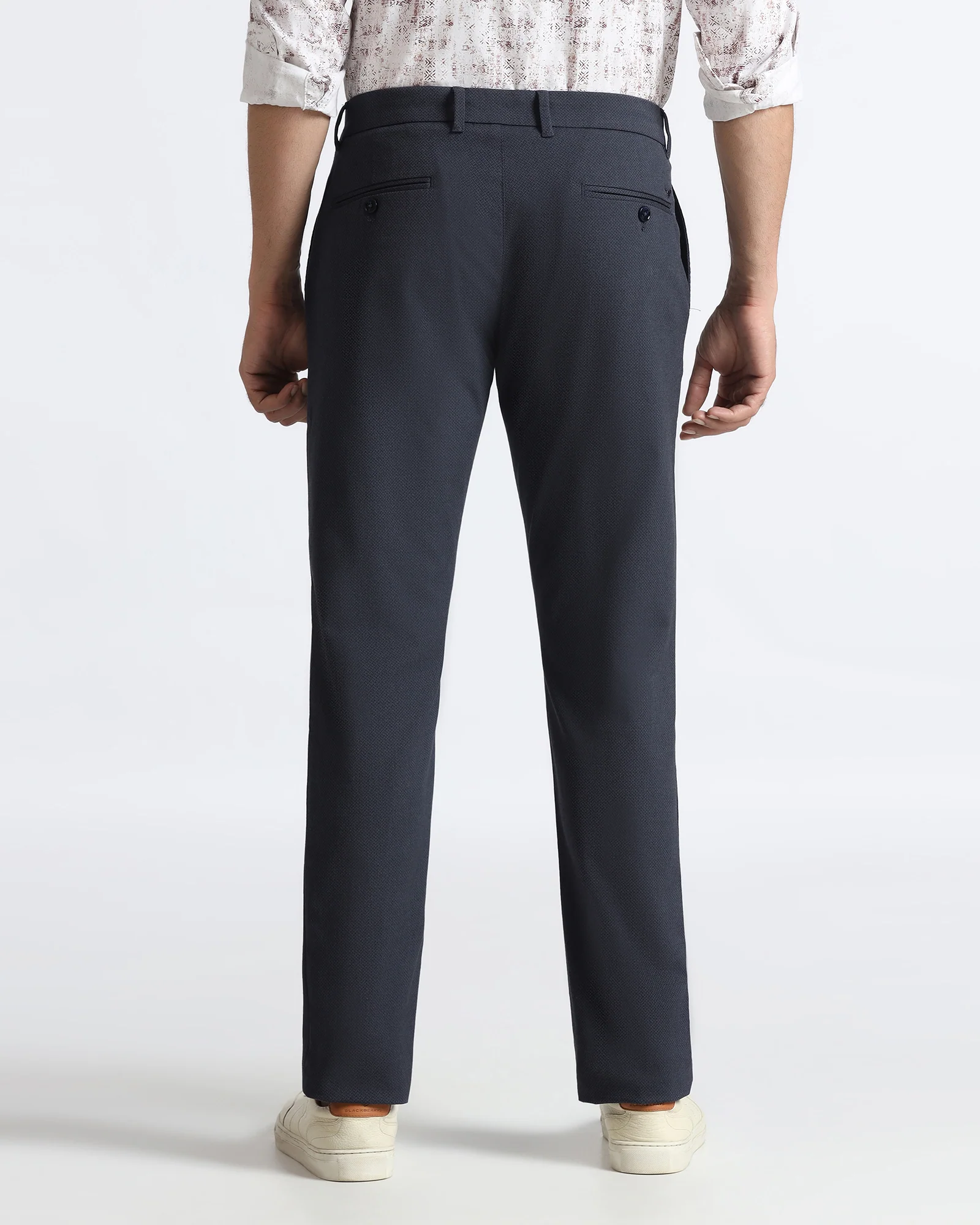 Blue Textured Khakis - Harry - Image 2