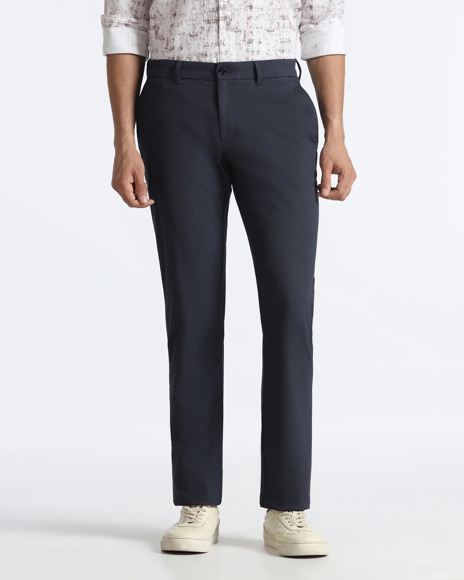 Blue Textured Khakis - Harry - Image 3