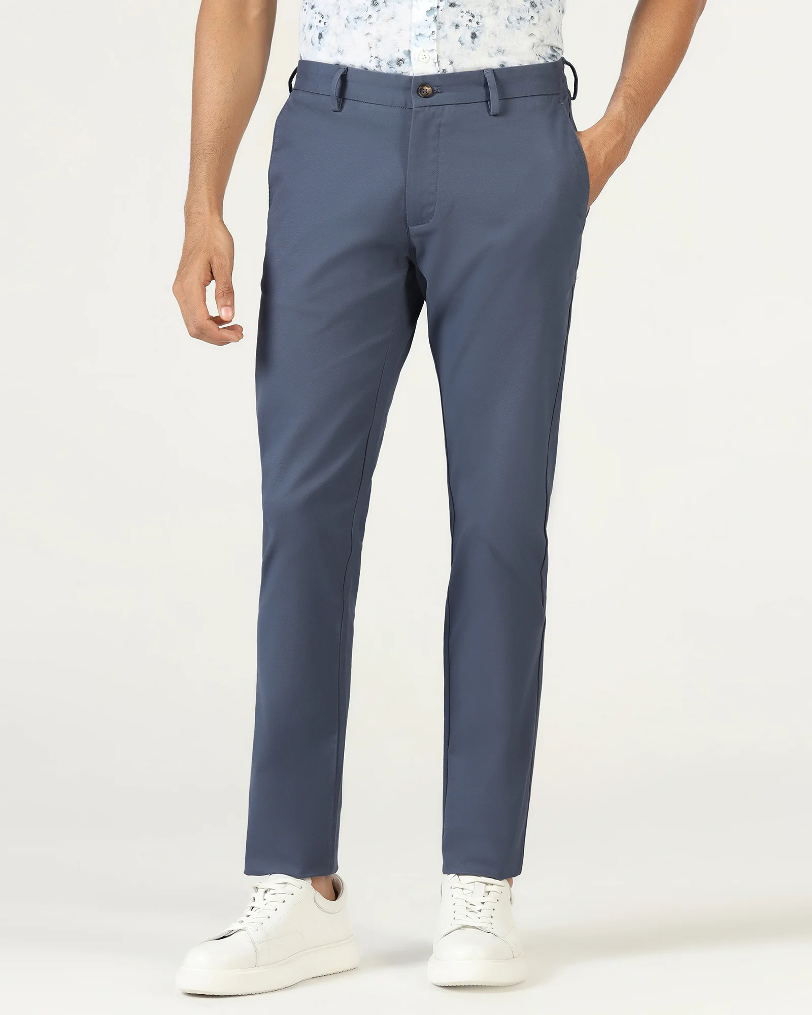 Blue Textured Khakis - Karis - Image 3