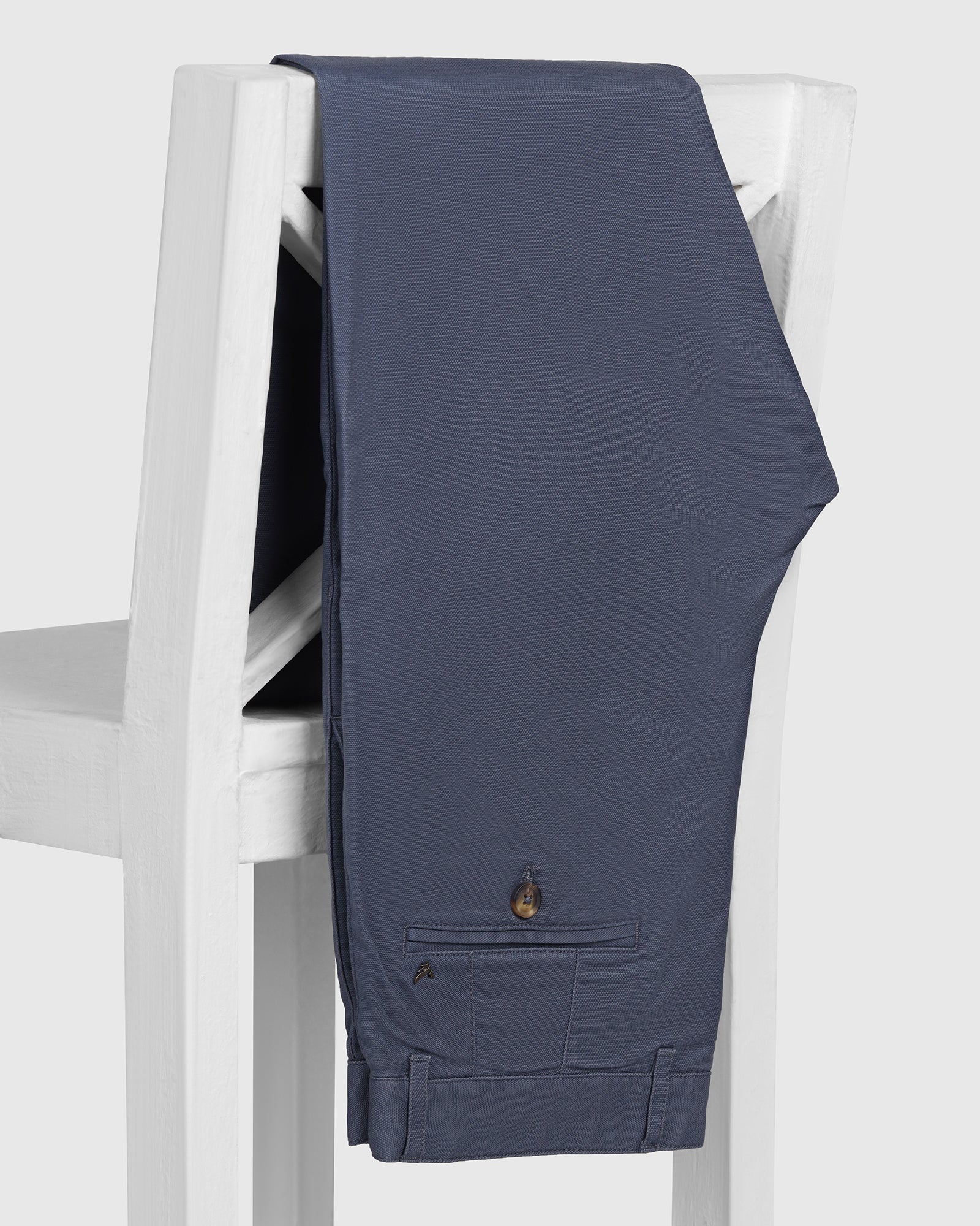 Blue Textured Khakis - Kary - Image 5