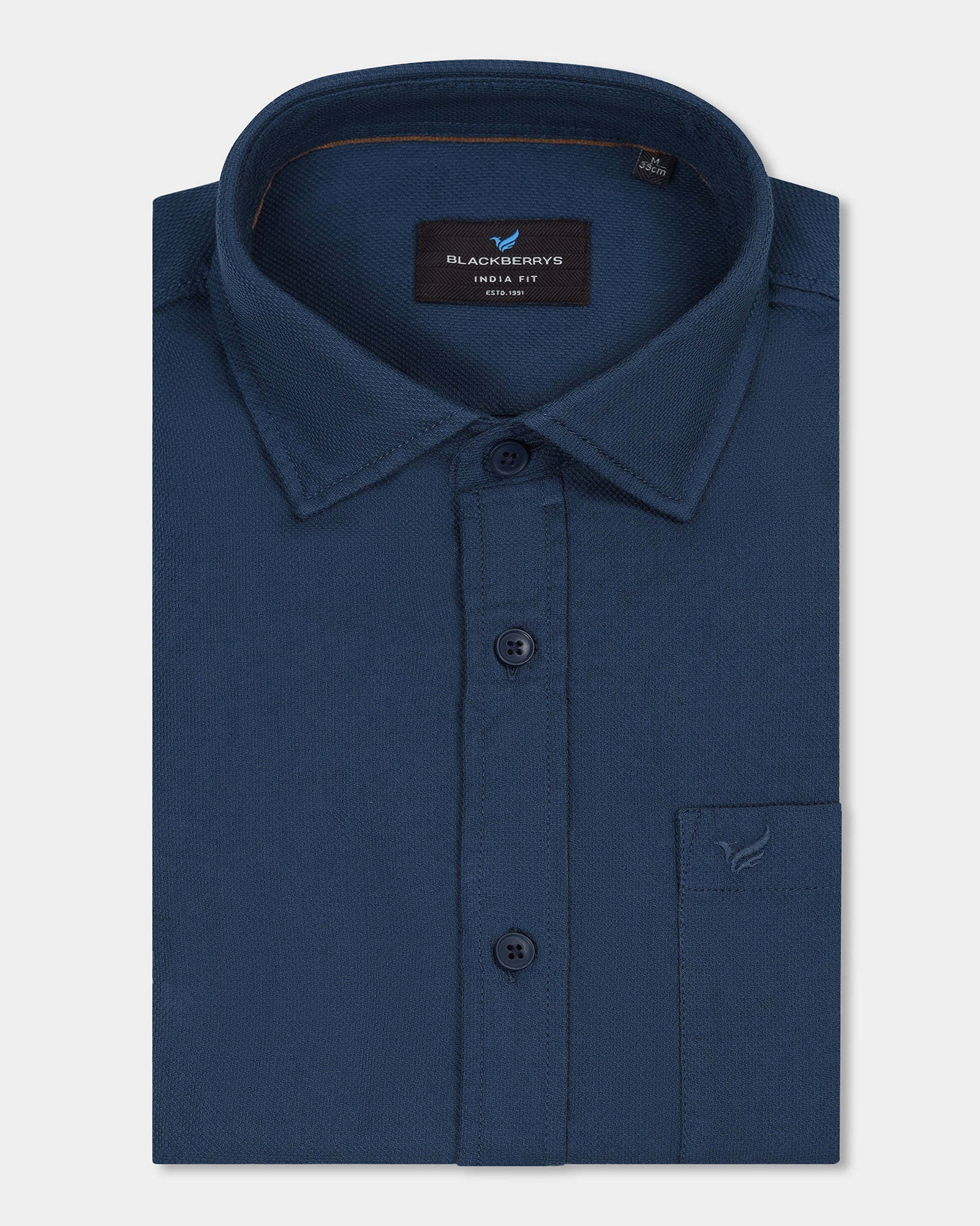 Blue Textured Shirt - Caty - Image 5