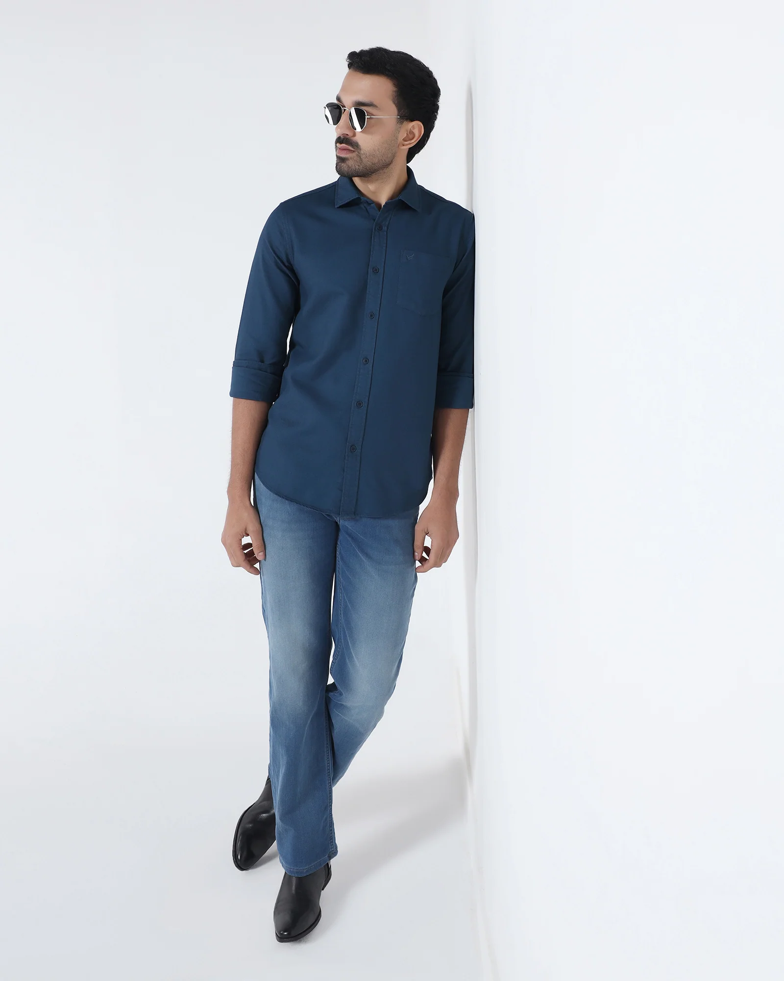 Blue Textured Shirt - Caty - Image 7
