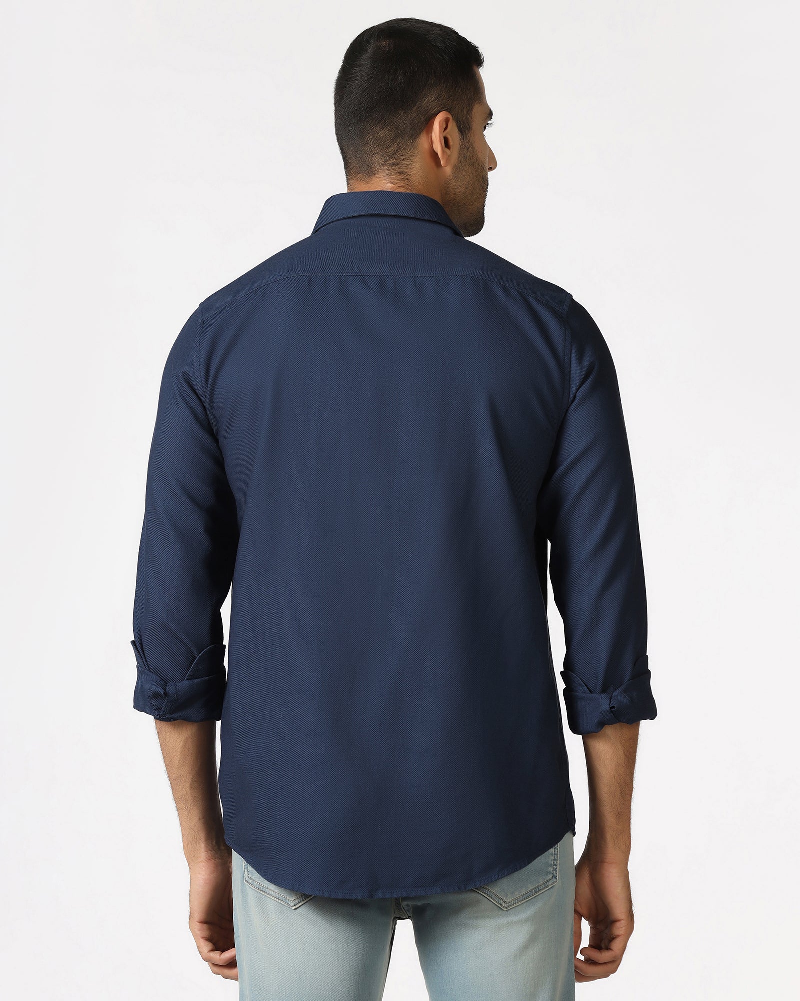 Blue Textured Shirt - Caty - Image 2