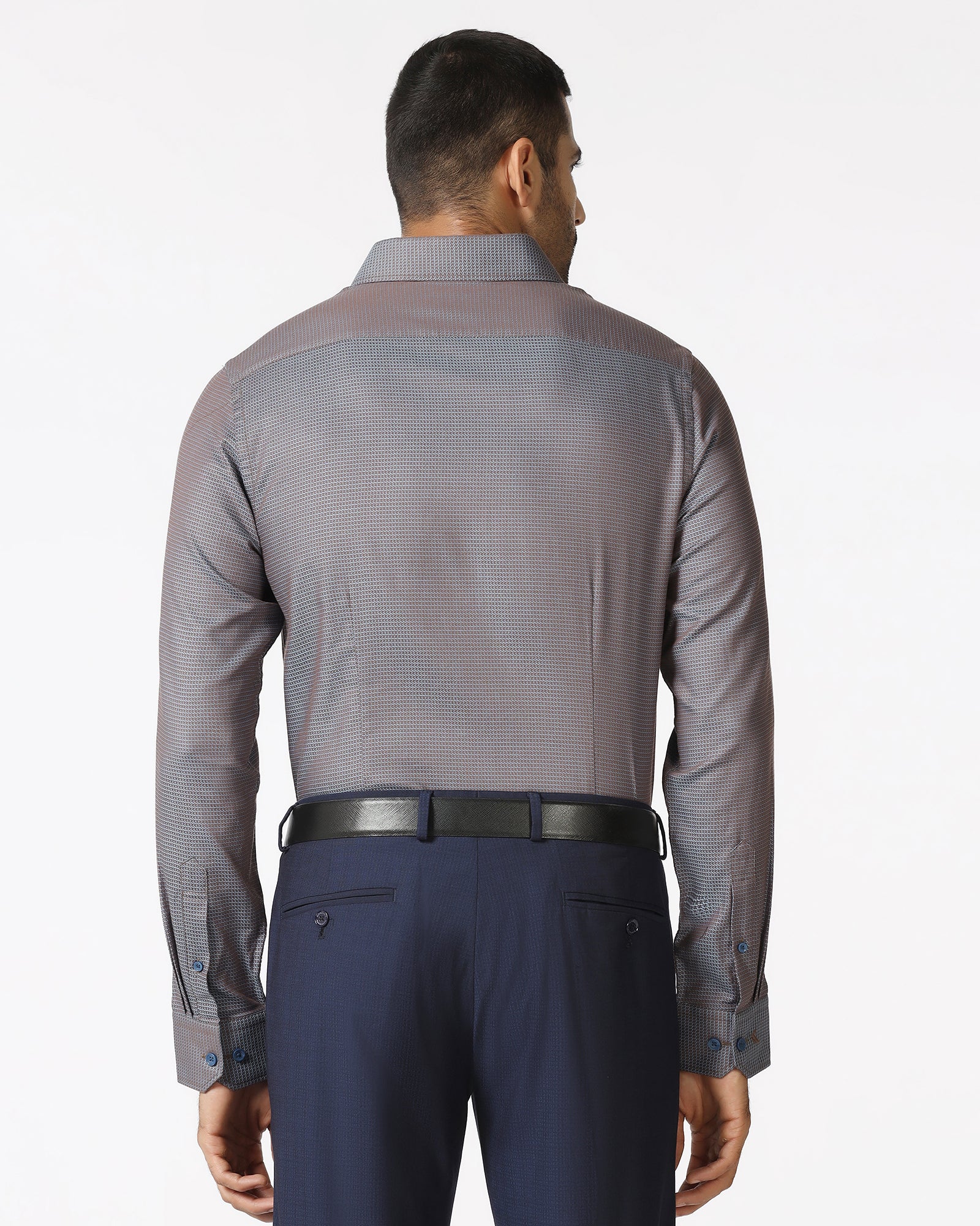 Blue Textured Shirt - Recite - Image 2