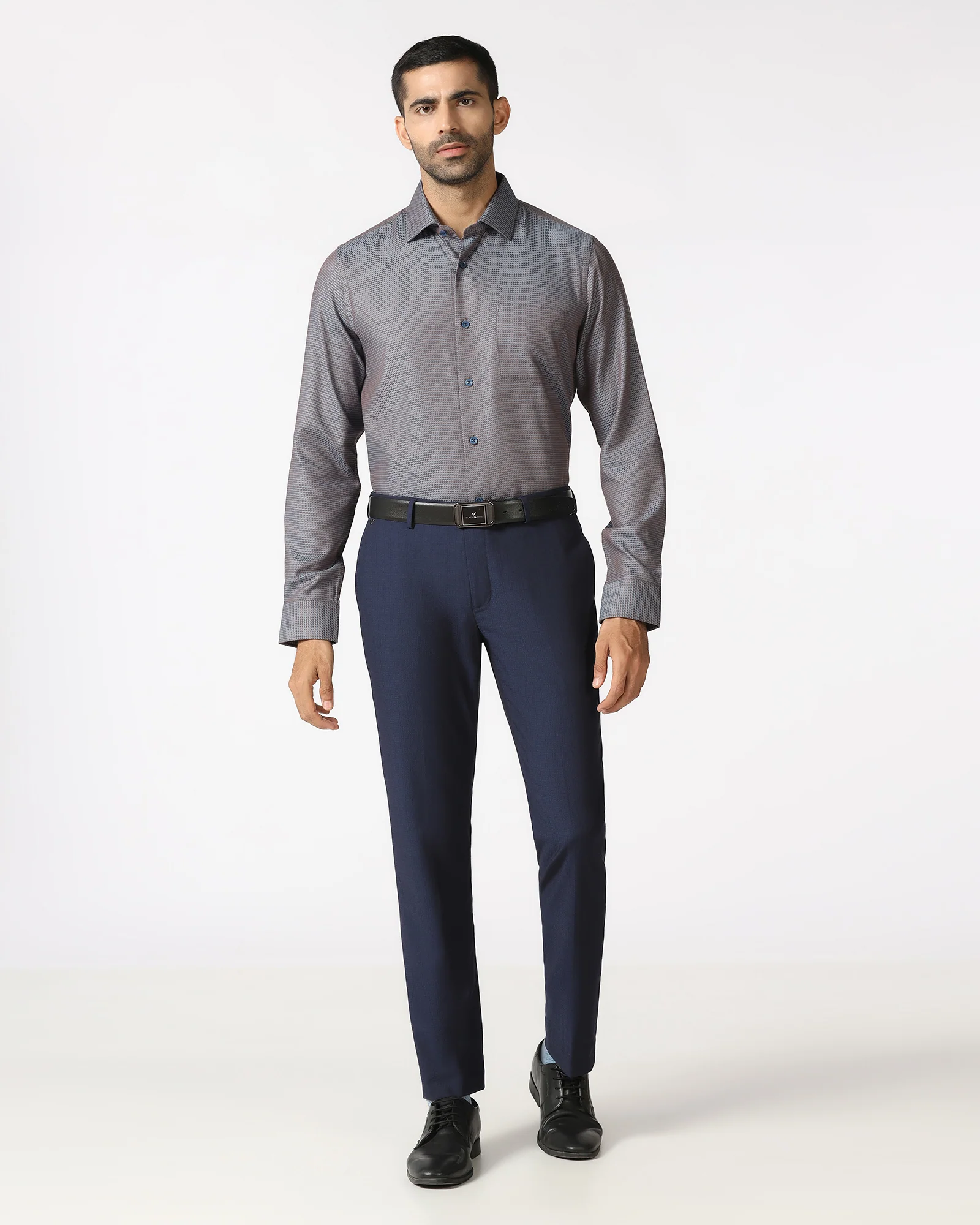Blue Textured Shirt - Recite - Image 3