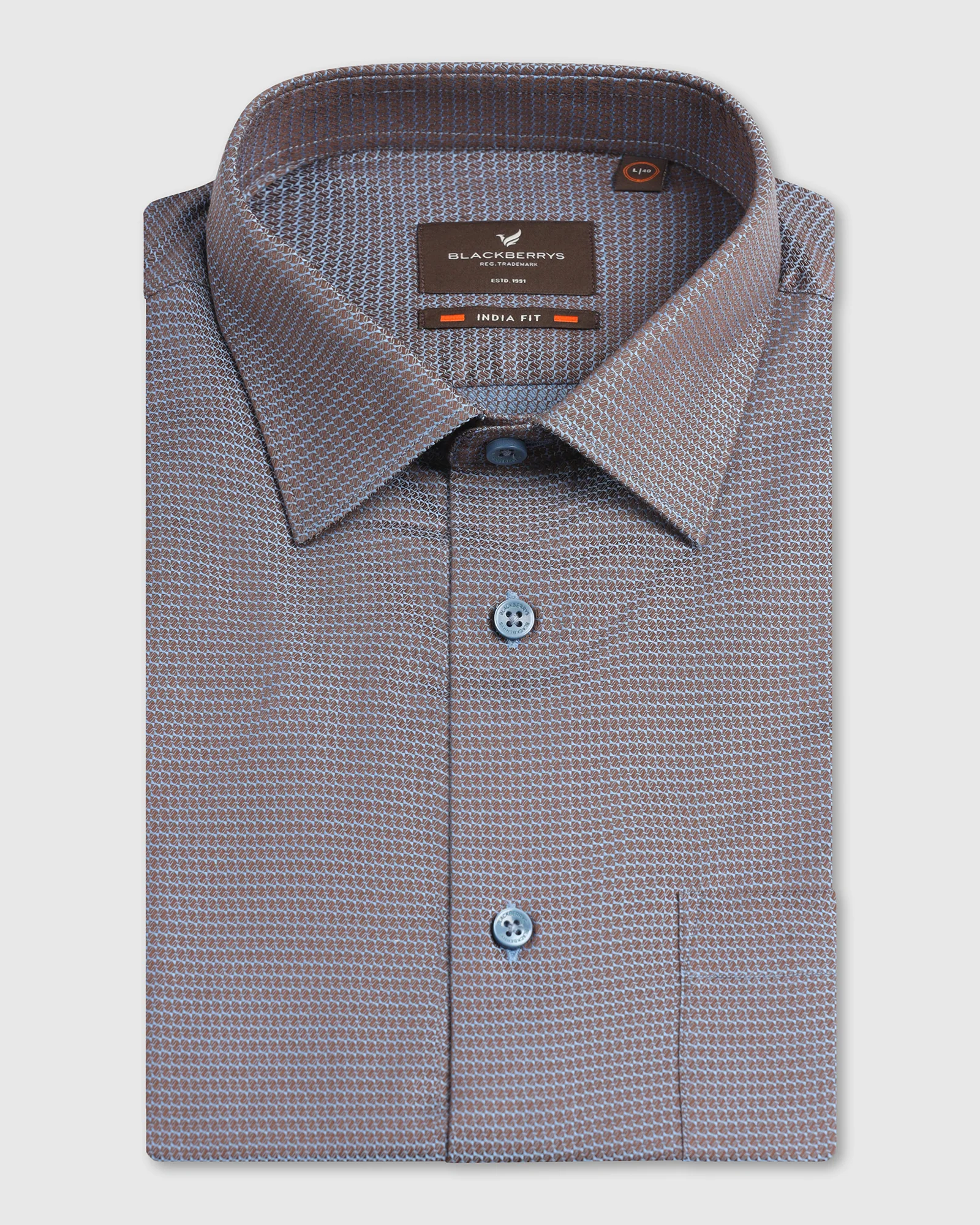 Blue Textured Shirt - Recite - Image 5