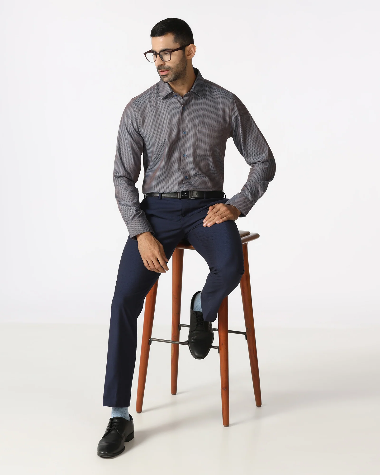 Blue Textured Shirt - Recite - Image 7