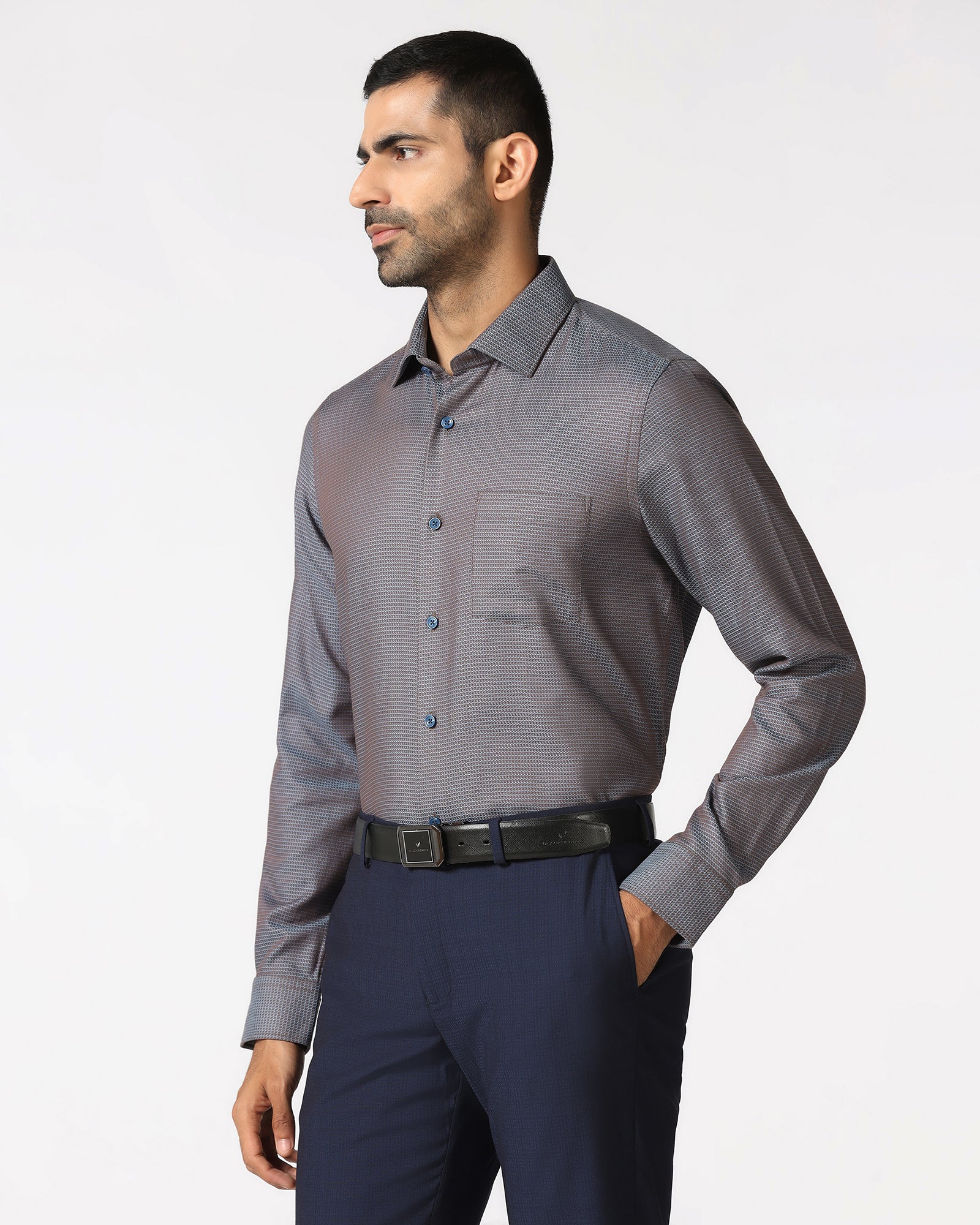 Blue Textured Shirt - Recite - Image 8