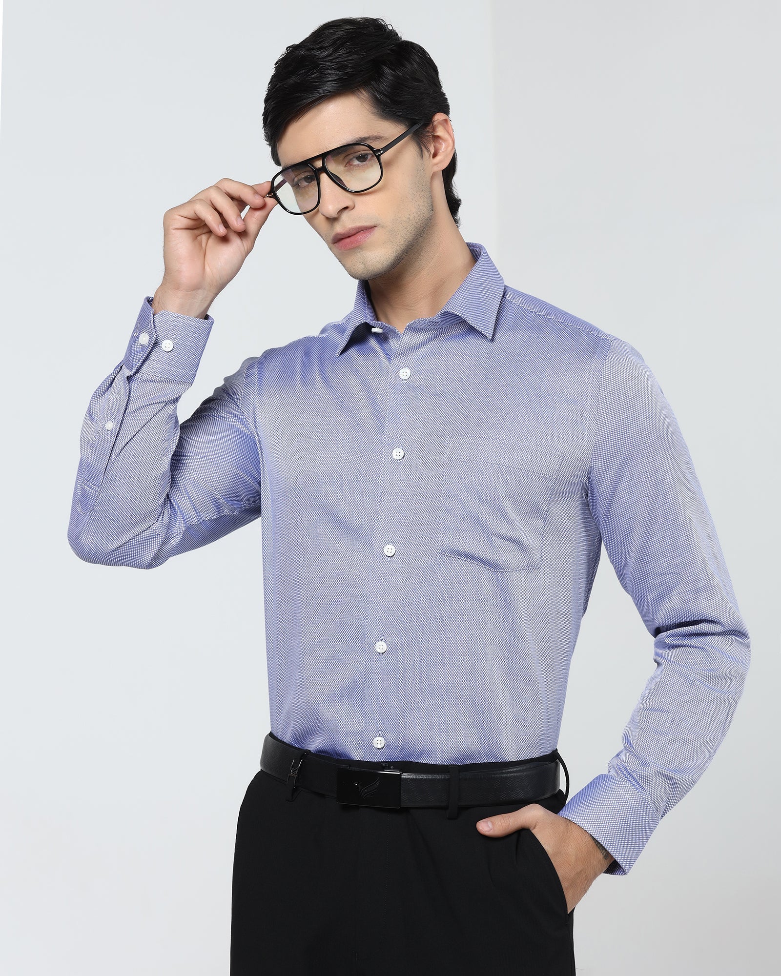 Blue Textured Shirt - Thanos - Image 7