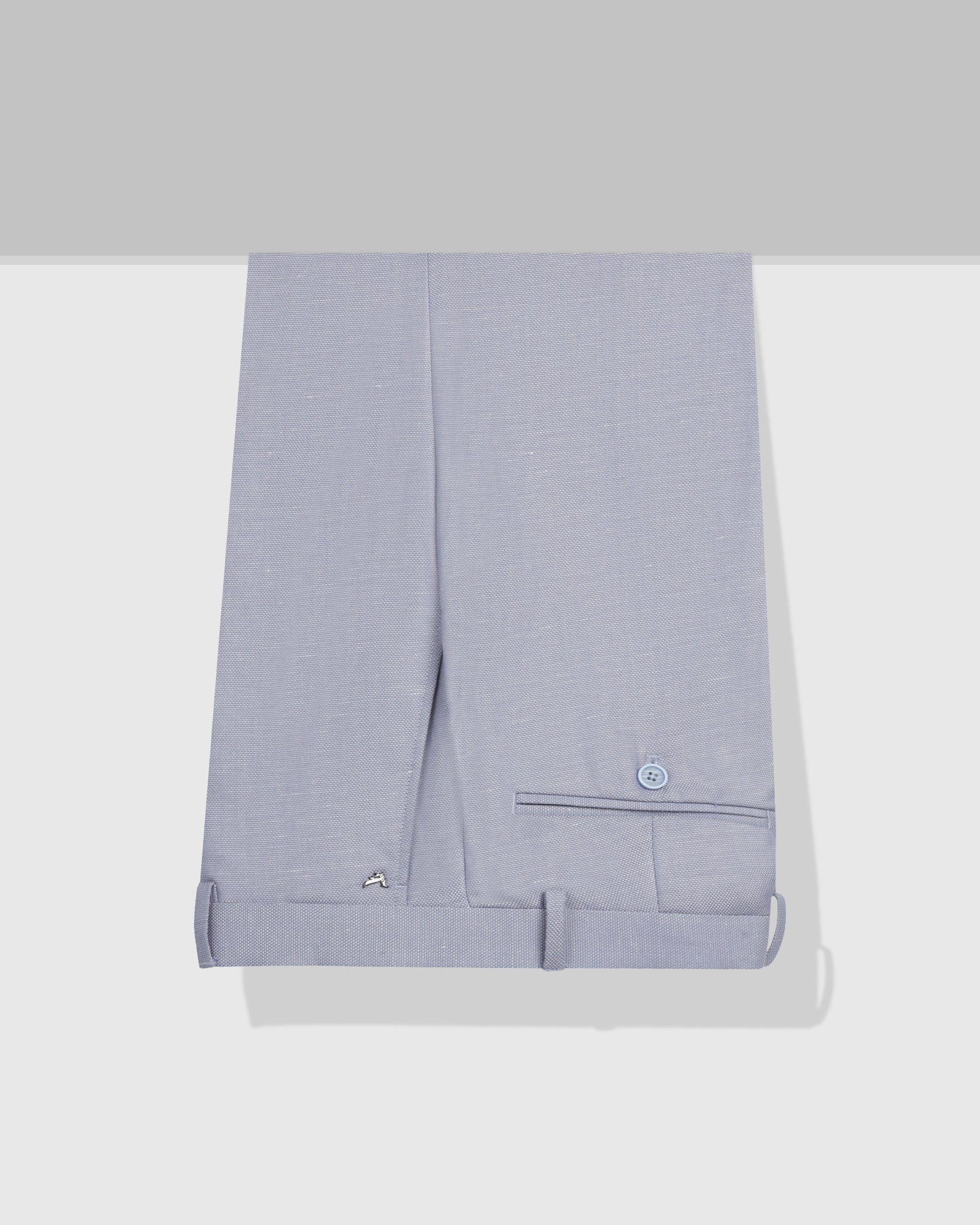Blue Textured Trouser - Dort - Image 5