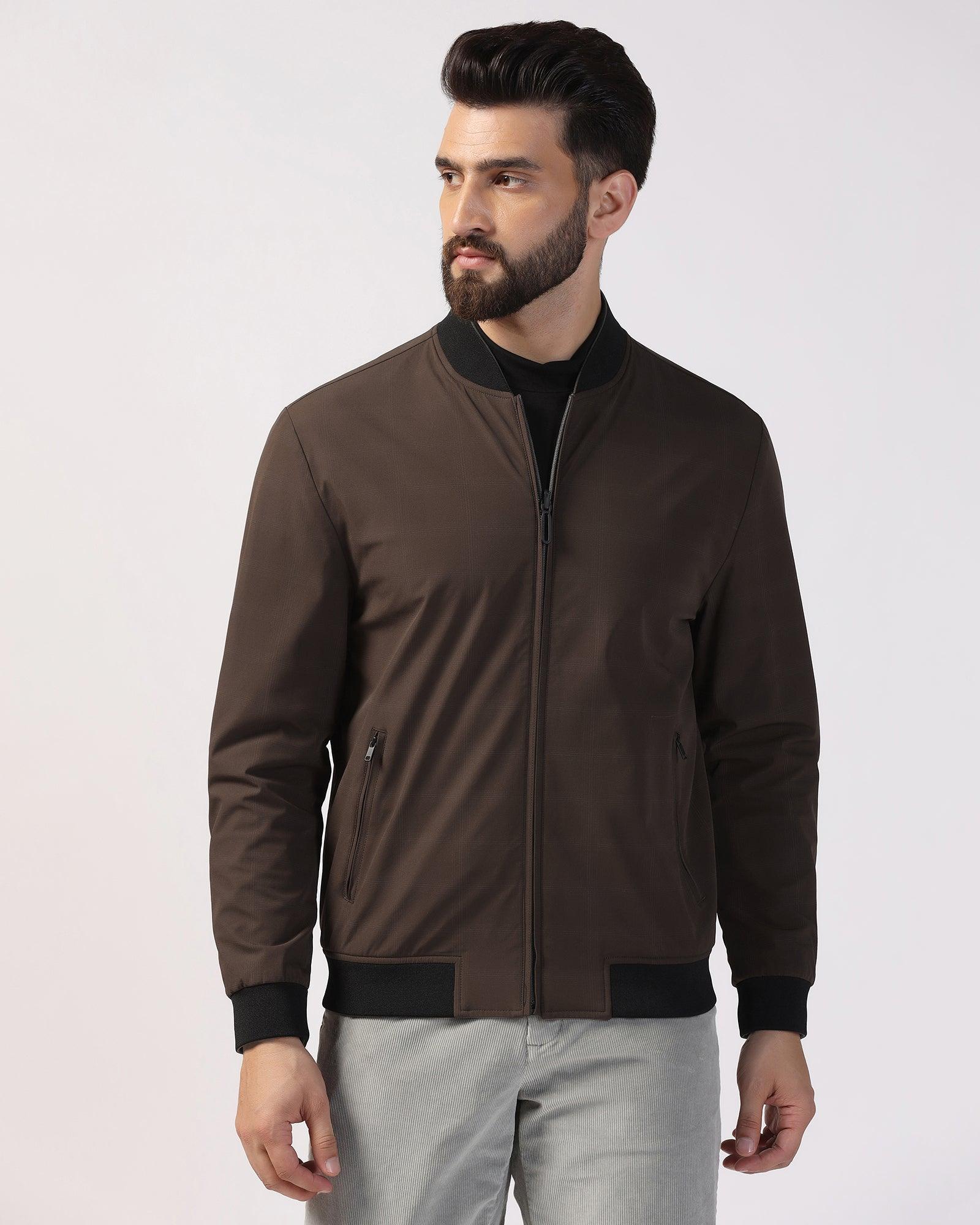 Reversible Bomber Grey Solid Zipper Jacket - Spectre - Image 8