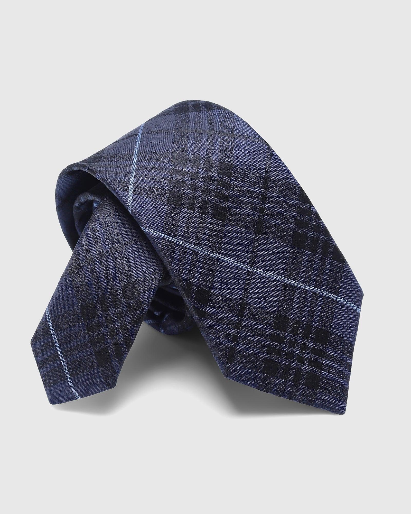 Boxed Combo Check Tie With Pocket Square And Cufflink - Seem - Image 2