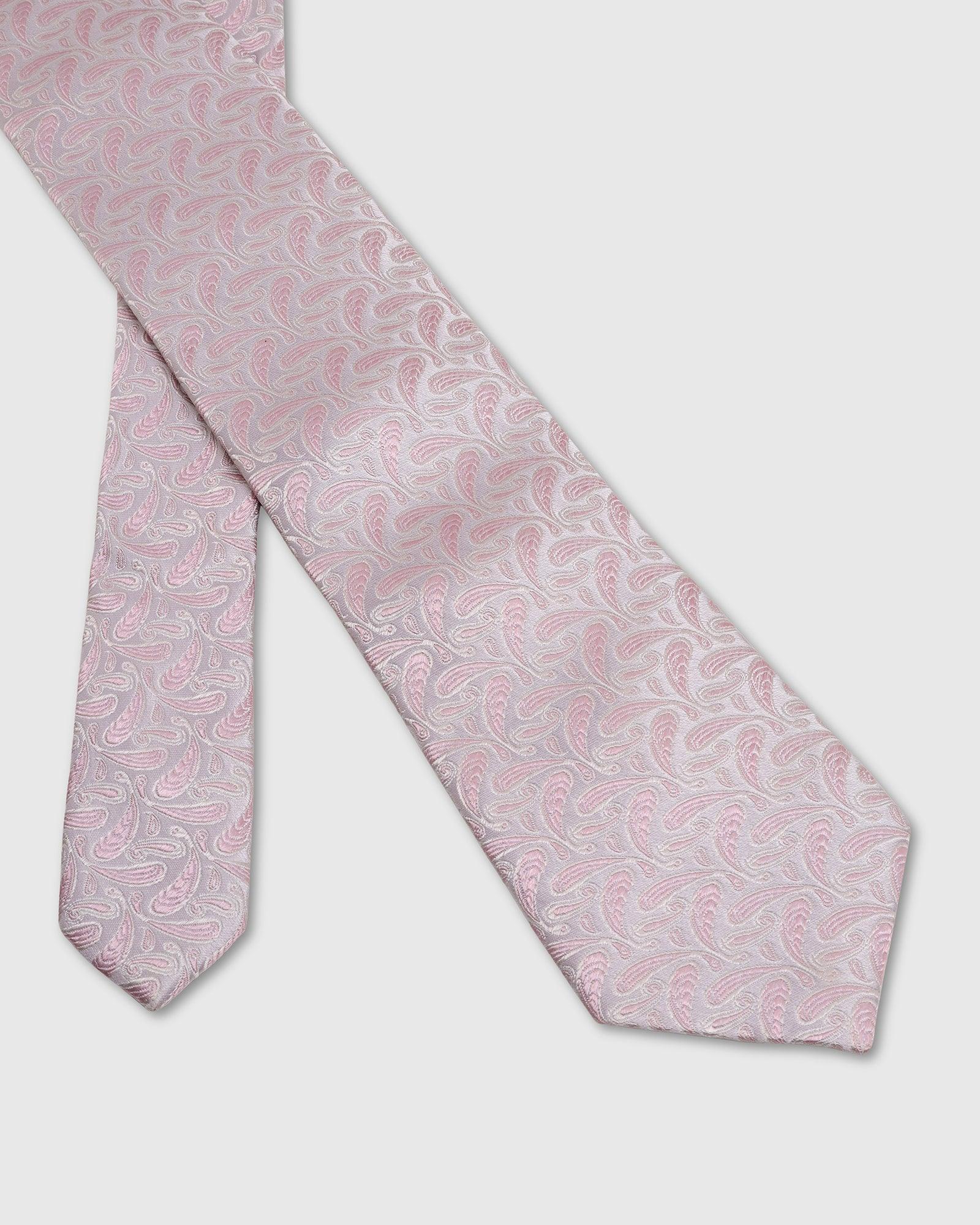 Boxed Combo Jacquard Tie And Pocket Square In Pink - Tang - Image 5