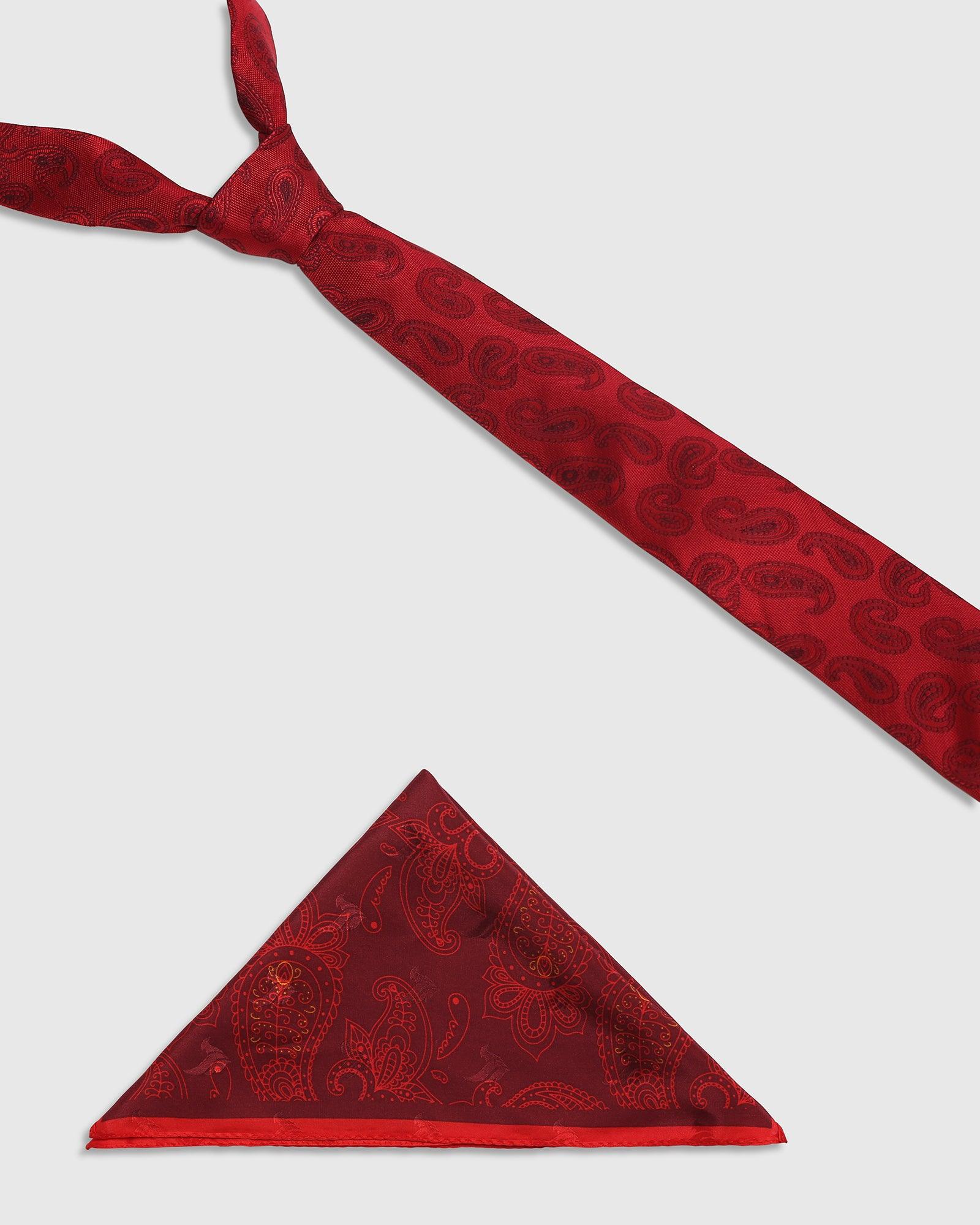 Boxed Combo Jacquard Tie With Pocket Square - Russo - Image 2