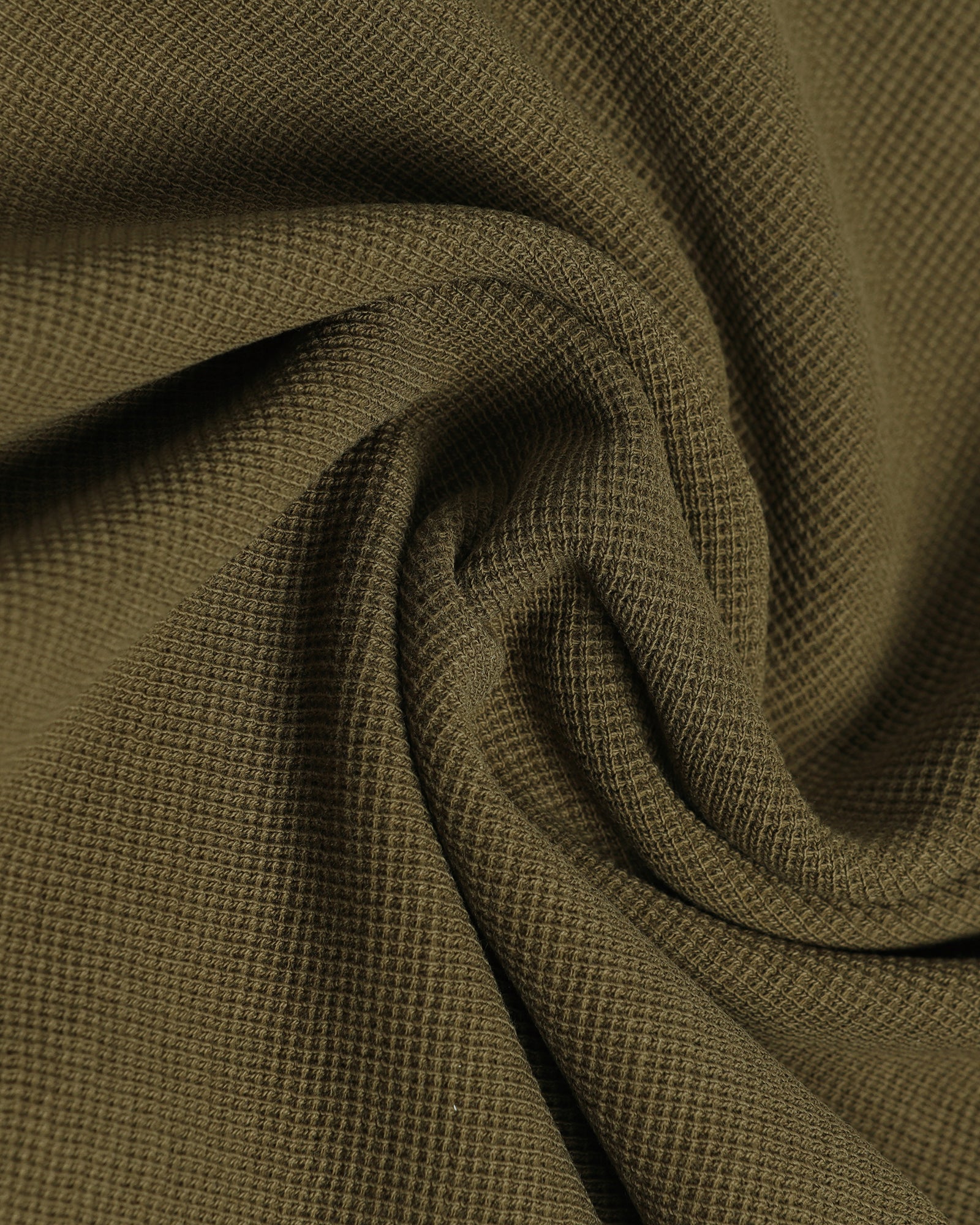 Brown Henley Collar Textured T-Shirt - Hann - Image 6