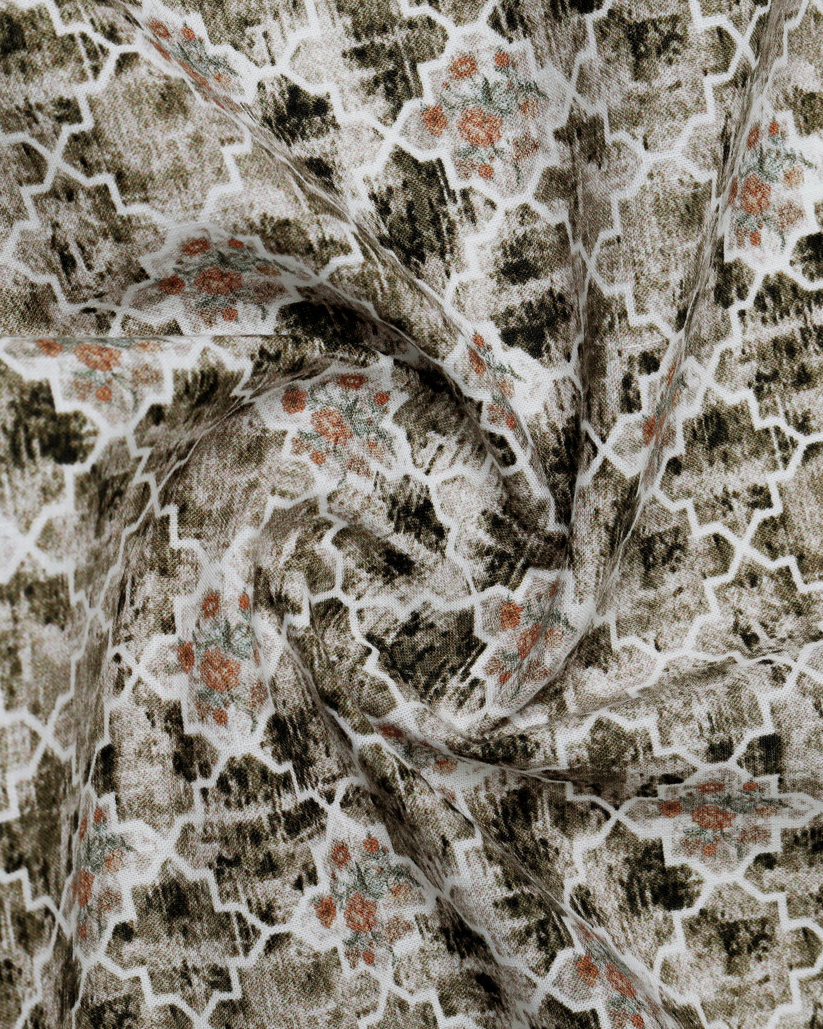 Brown Half Sleeve Printed Shirt - Melod - Image 6
