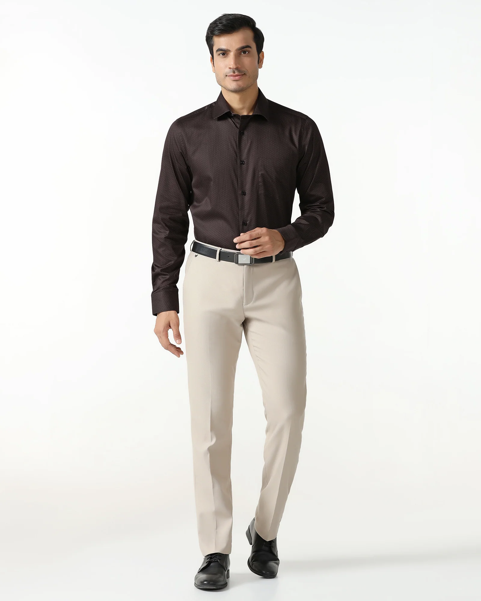 Brown Printed Shirt - Radio - Image 3