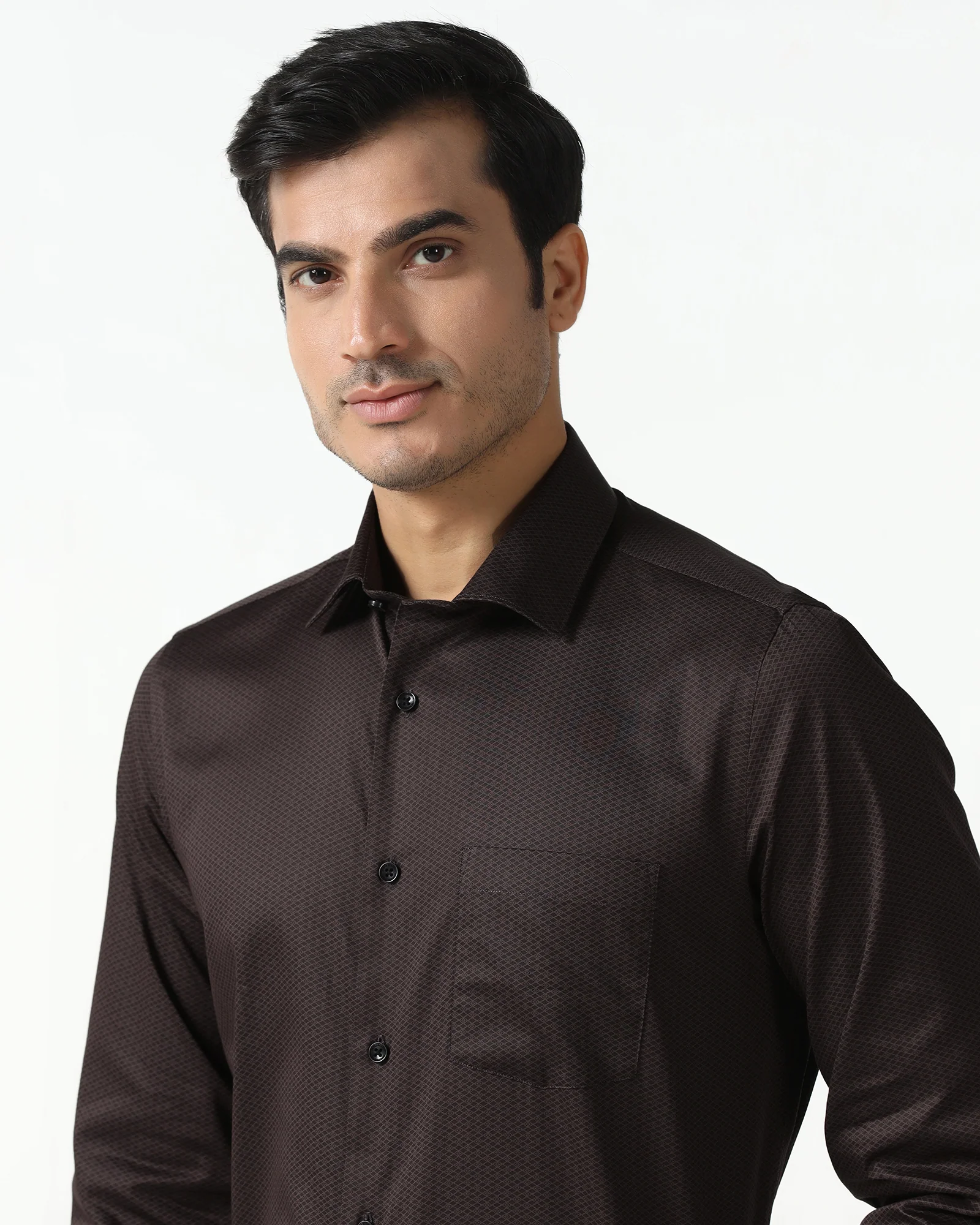 Brown Printed Shirt - Radio - Image 4