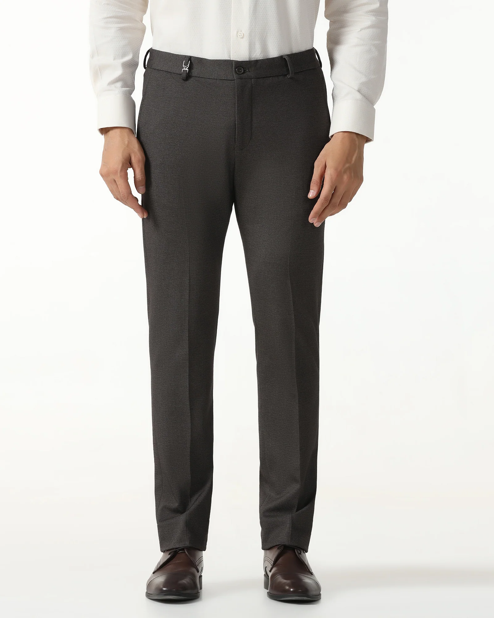 Brown Textured Trouser - Bira - Image 3