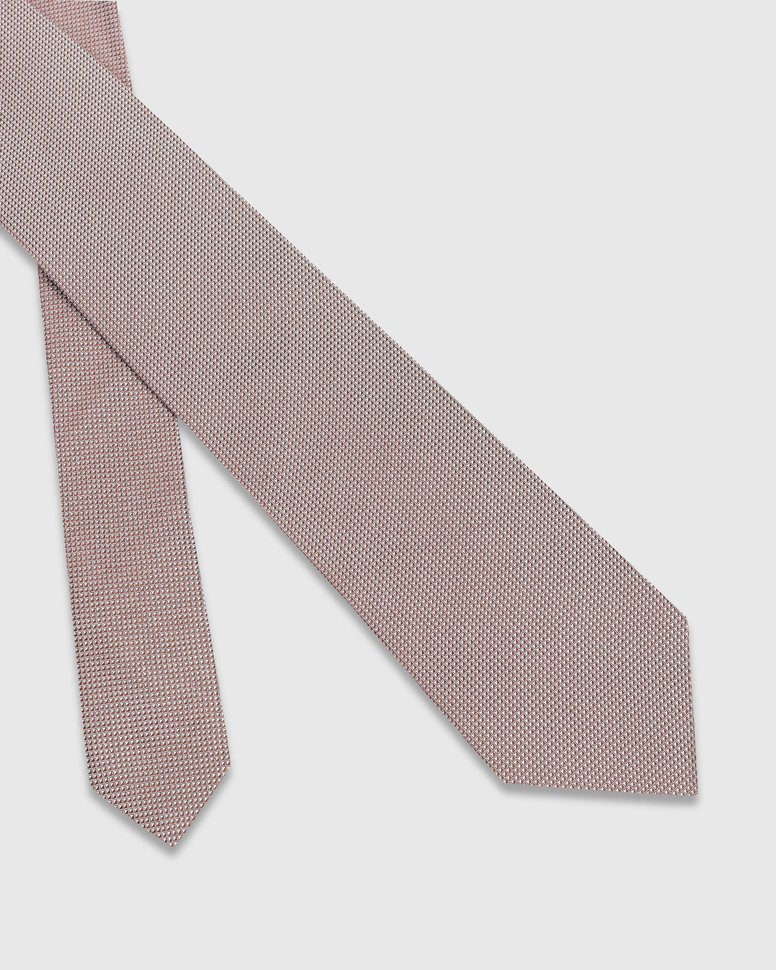 Brown Silk Jacquard Tie - Wolle - Image 2