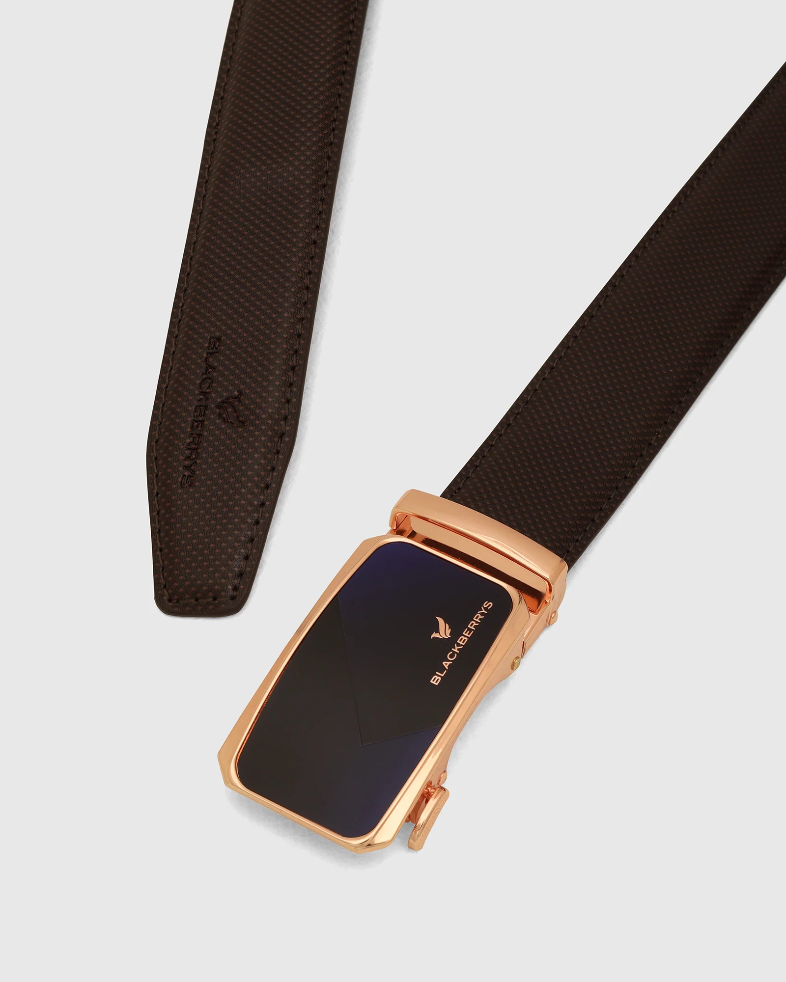 Leather Brown Solid Belt - Wrenley - Image 2