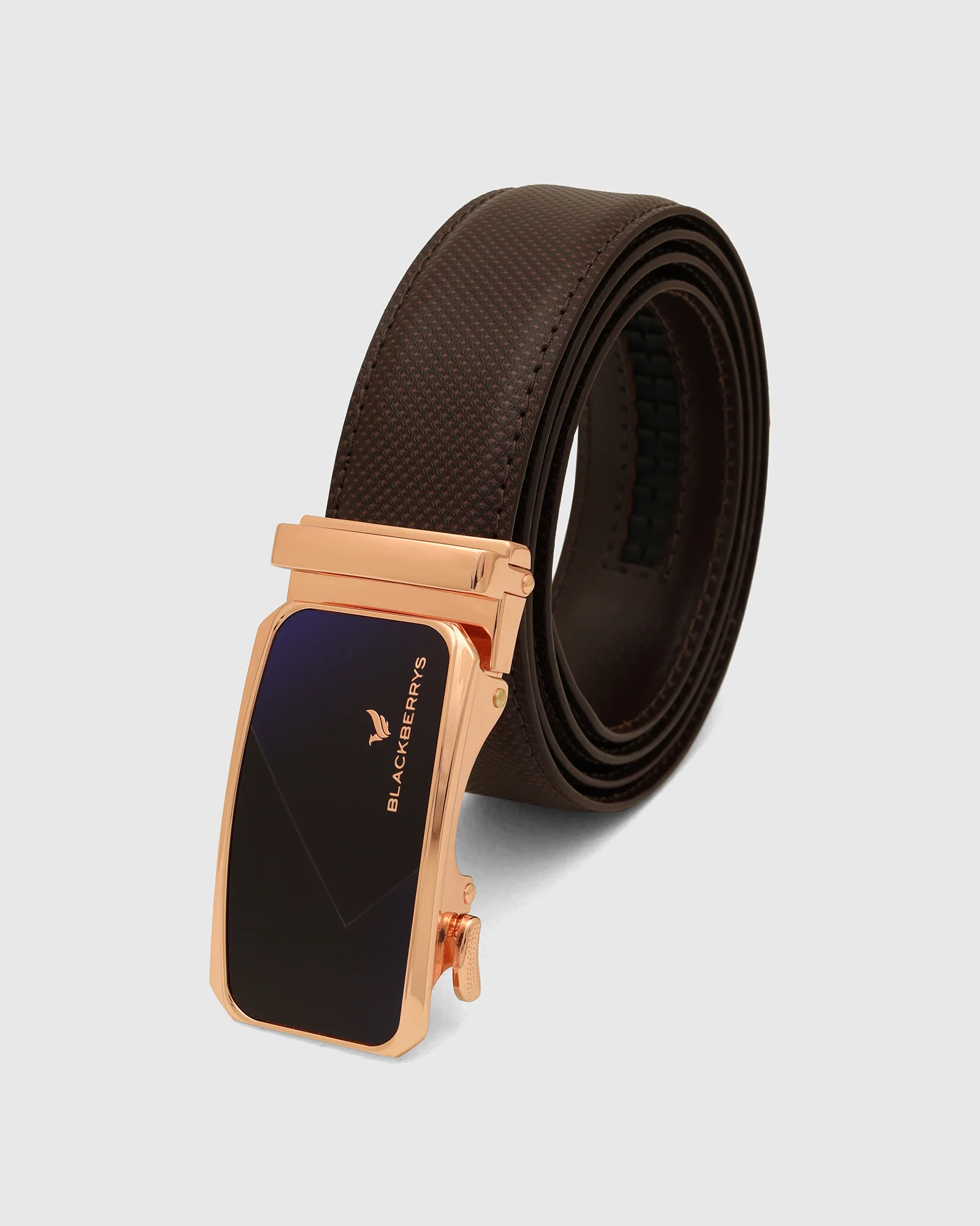 Leather Brown Solid Belt - Wrenley - Image 3