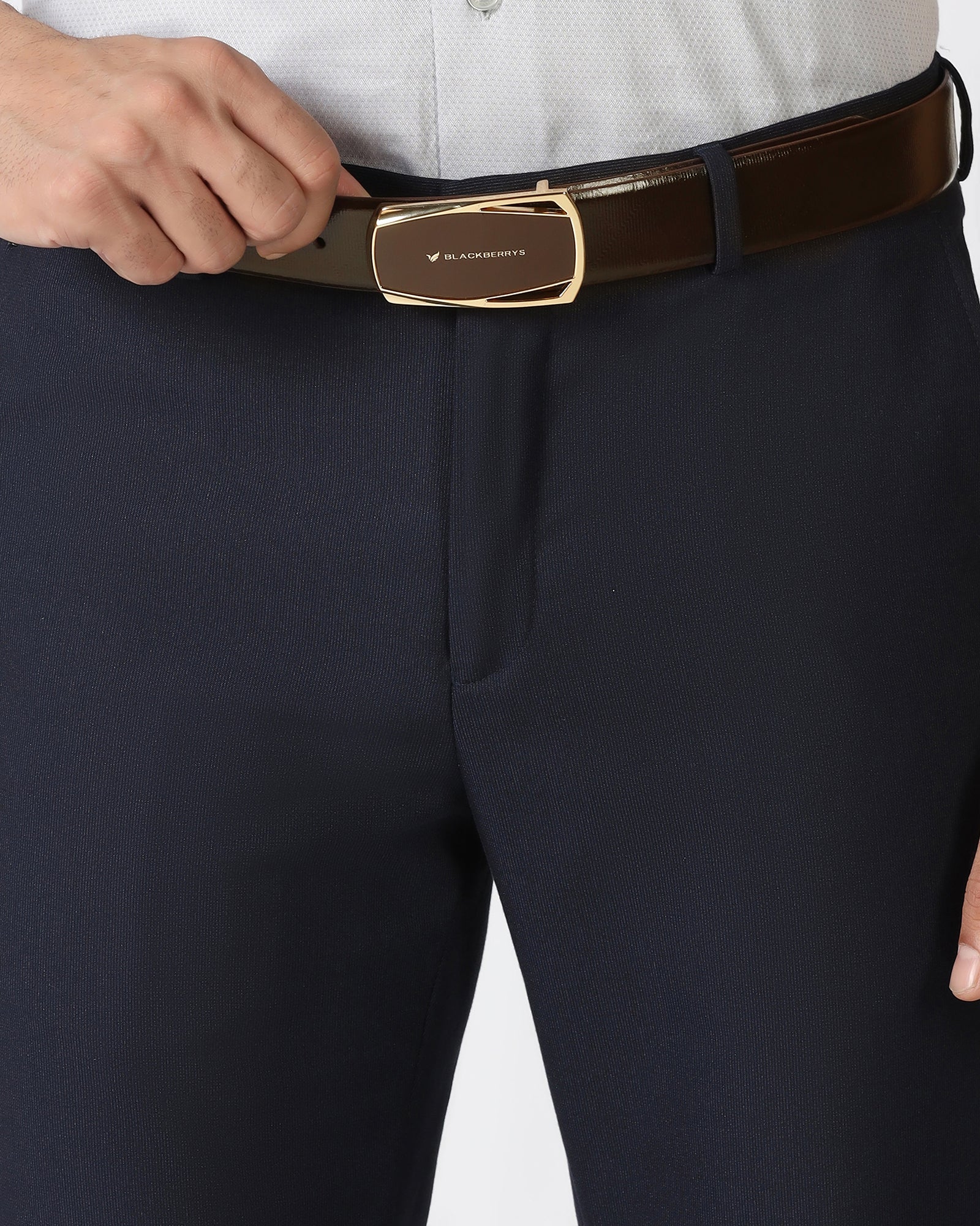 Leather Brown Solid Belt - Wynne - Image 5