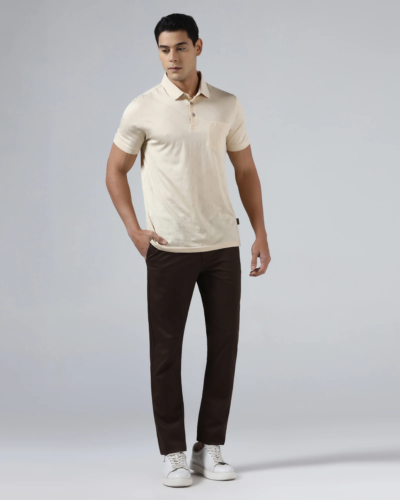 Brown Solid Khaki - Elm