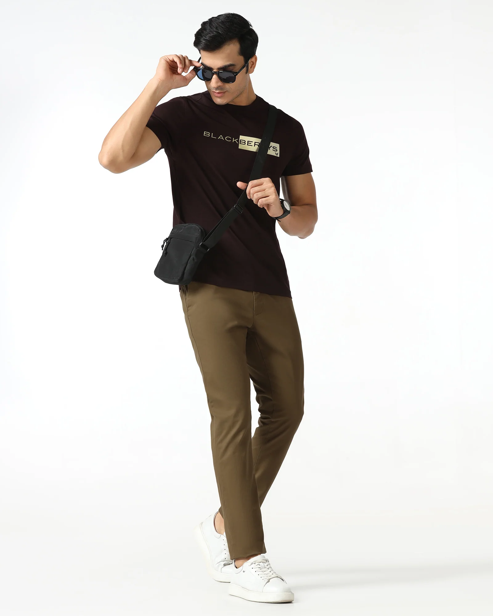 Brown Solid Khakis - Mario - Image 7