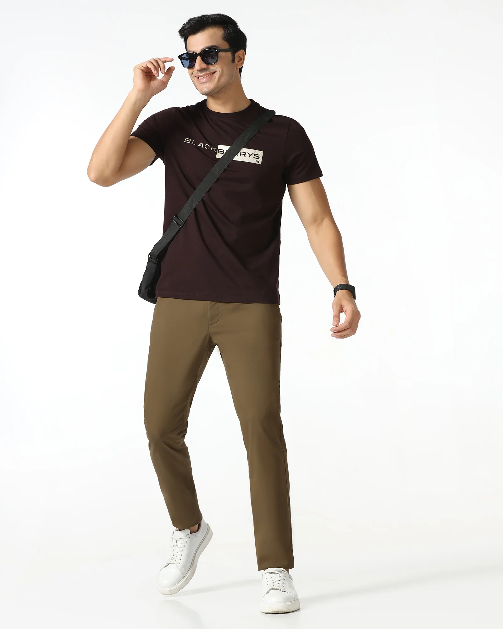 Brown Solid Khakis - Mario - Image 8