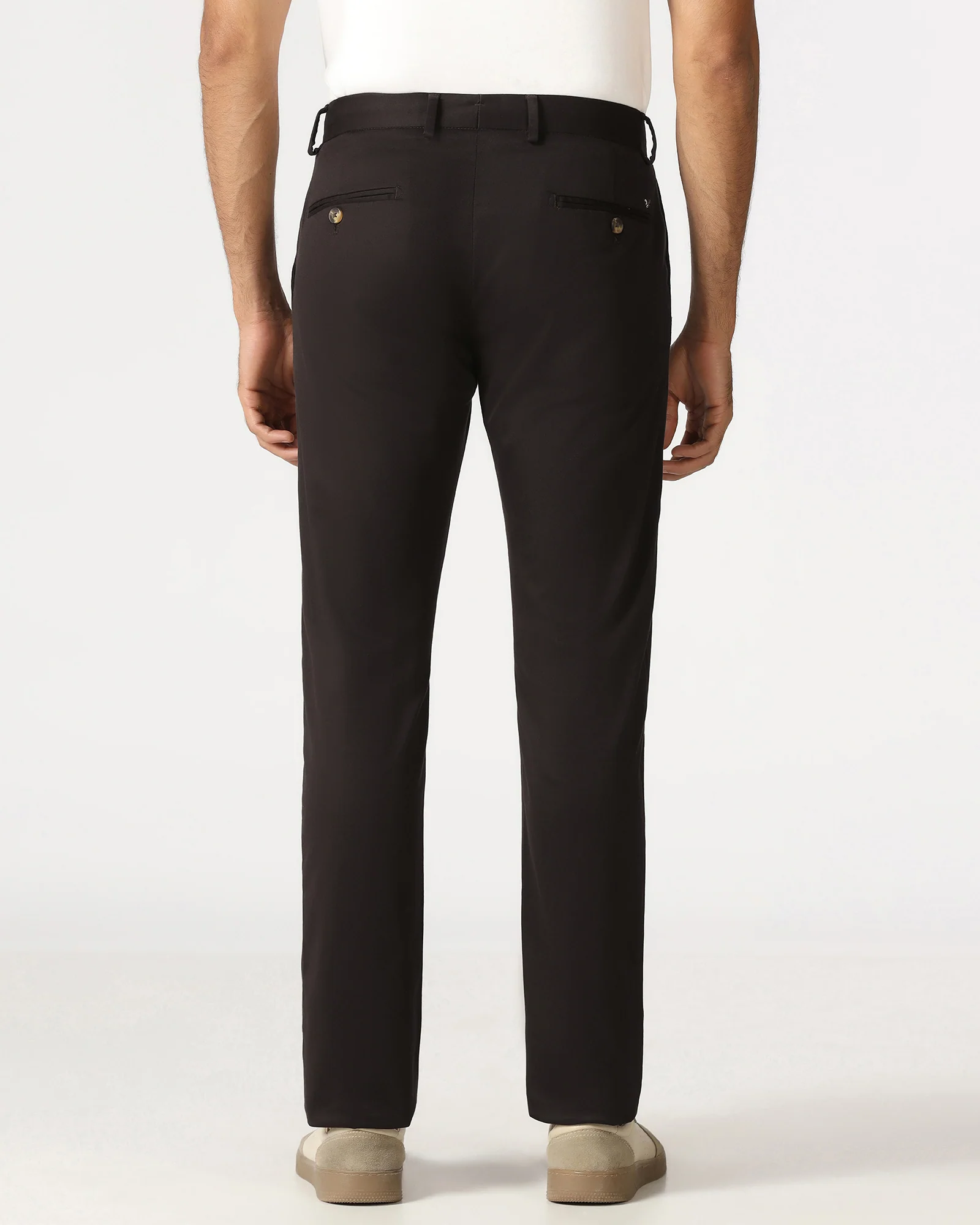 Brown Solid Khakis - Thale - Image 2