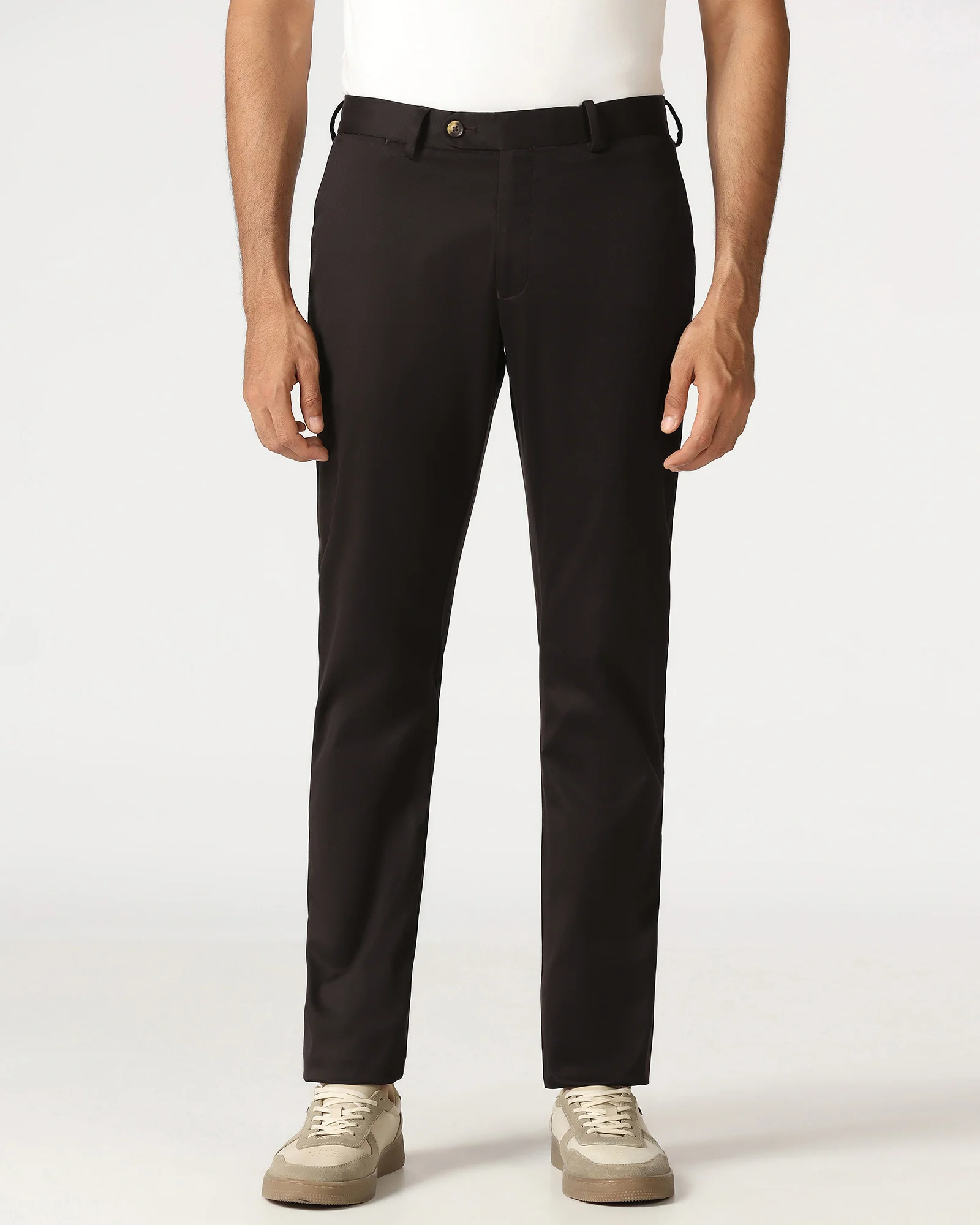 Brown Solid Khakis - Thale - Image 3