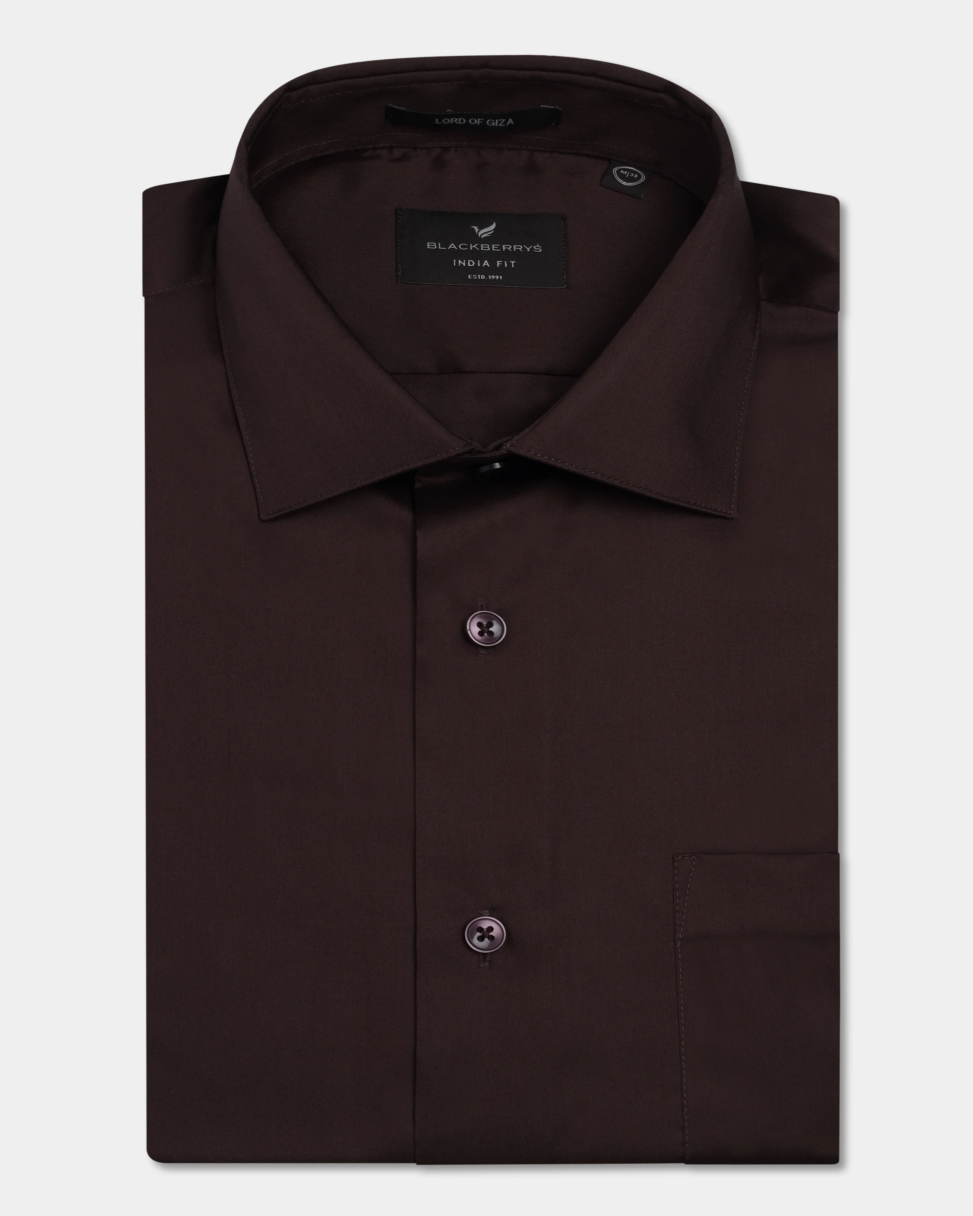Brown Solid Shirt - Roger - Image 5
