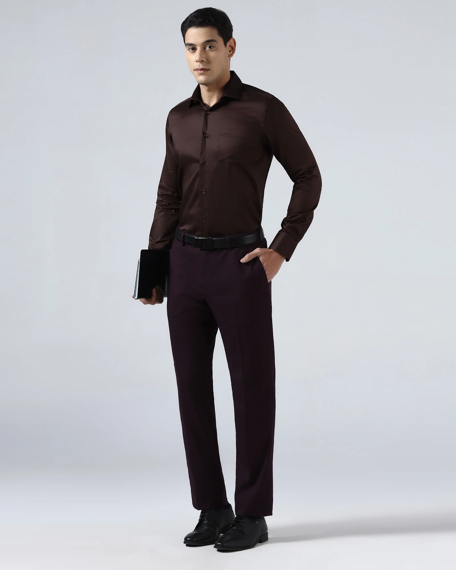 Brown Solid Shirt - Roger - Image 7