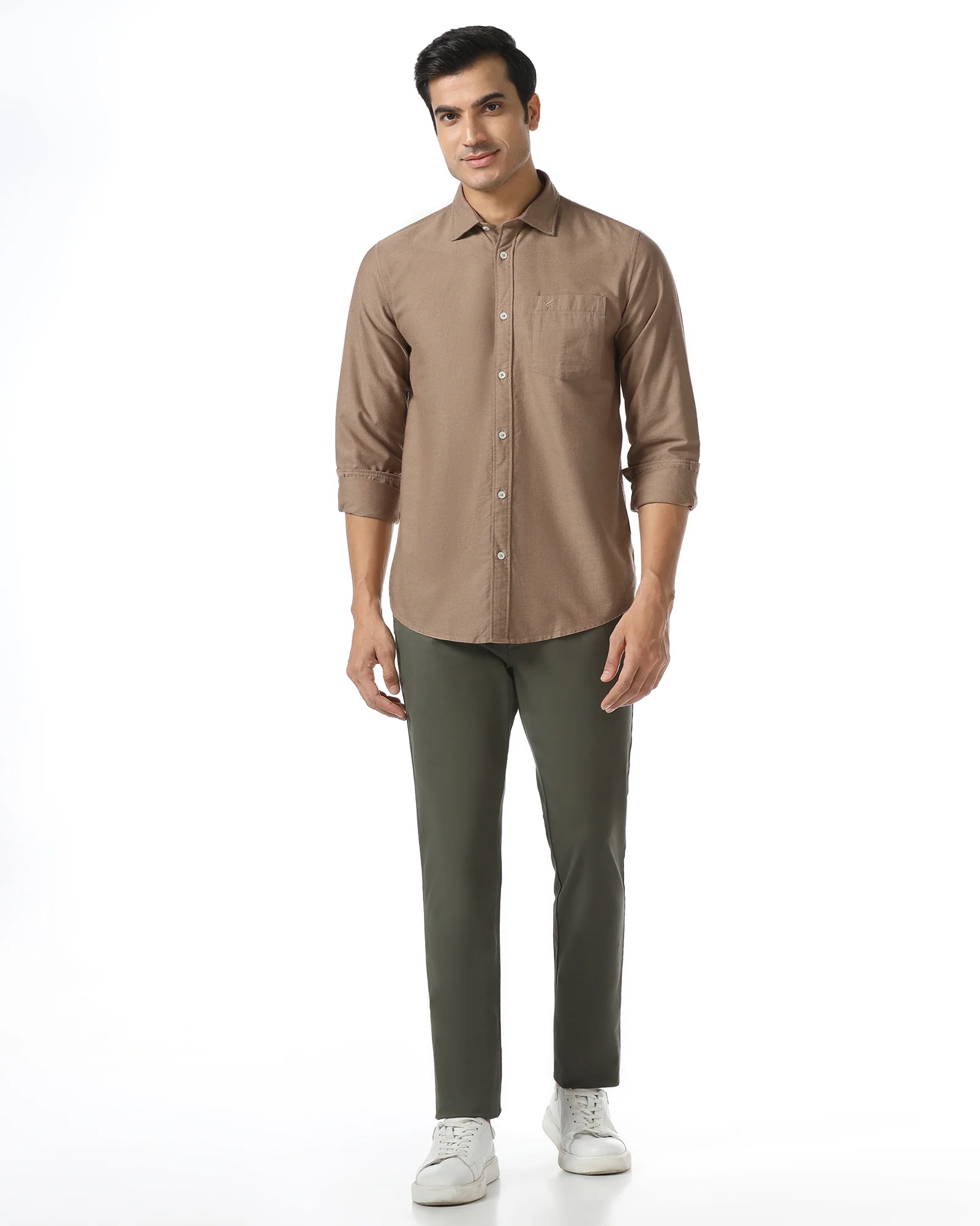 Brown Solid Shirt - Solly - Image 3