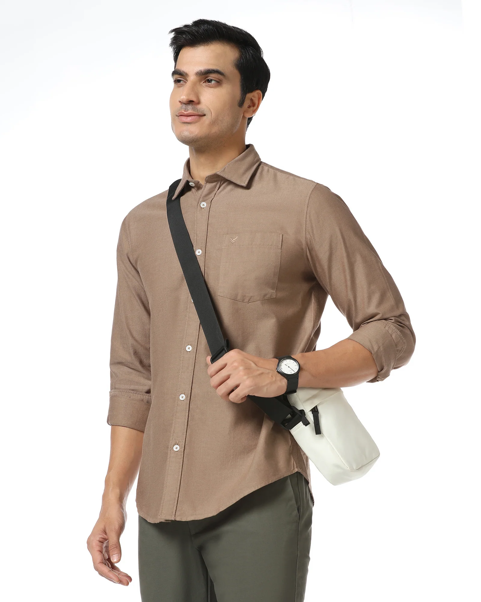 Brown Solid Shirt - Solly - Image 7