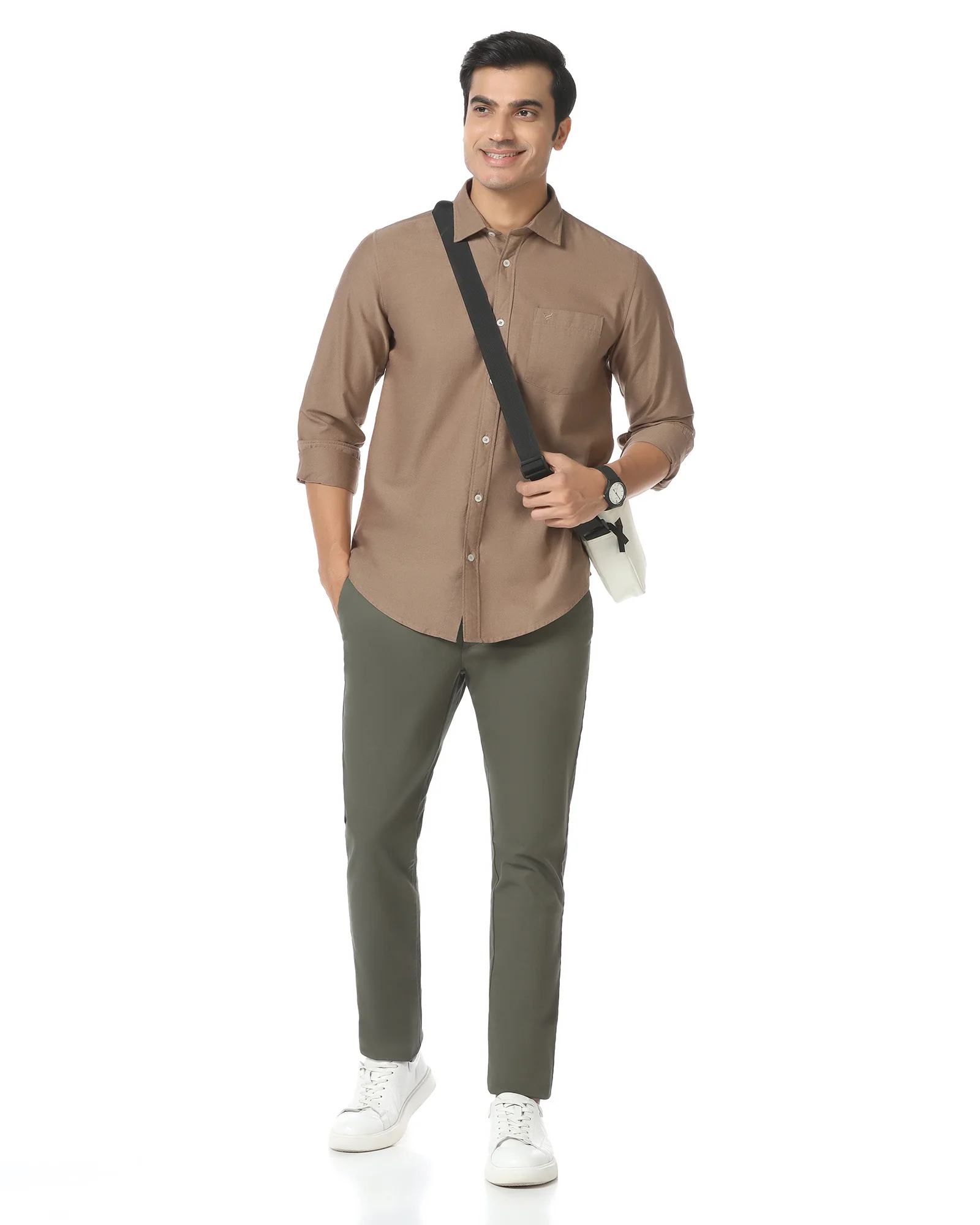 Brown Solid Shirt - Solly - Image 8