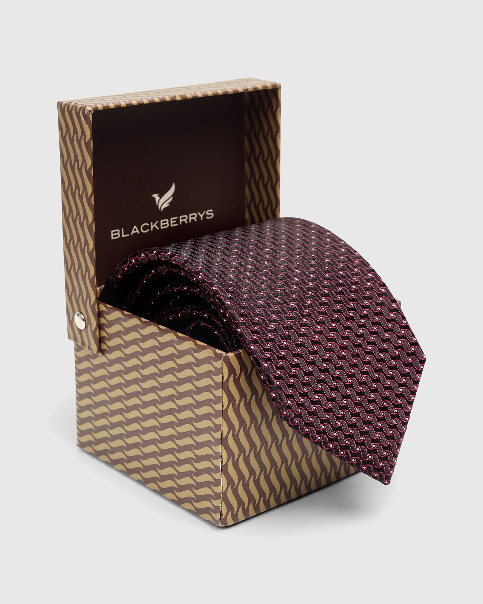 Brown Silk Jacquard Tie - Weston - Image 6