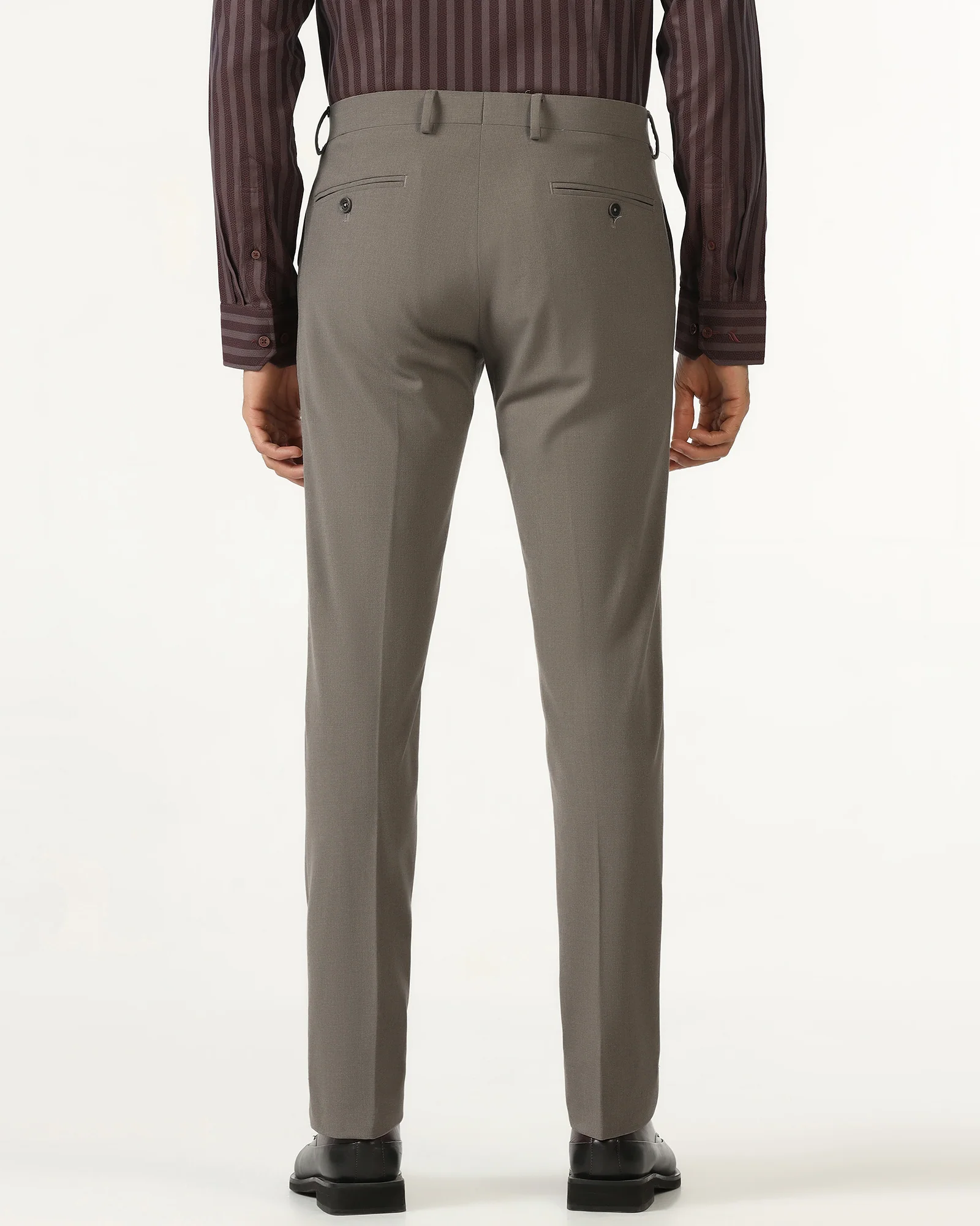 Brown Solid Trouser - Johny - Image 2