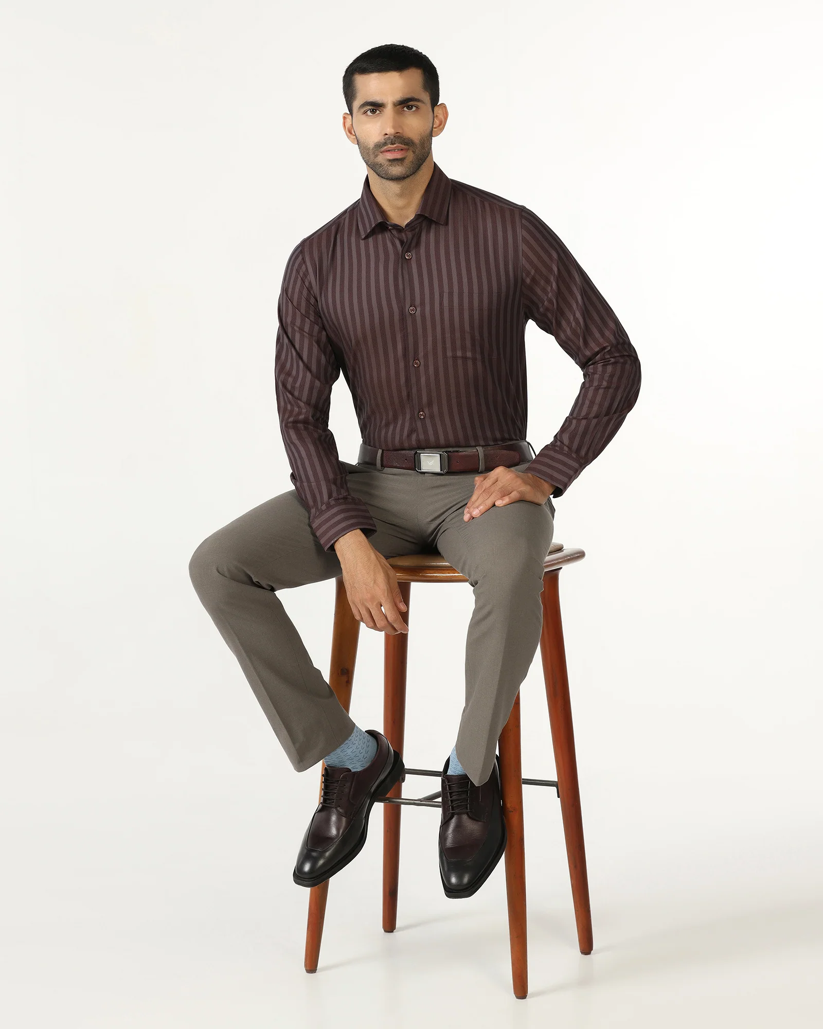 Brown Solid Trouser - Johny - Image 6