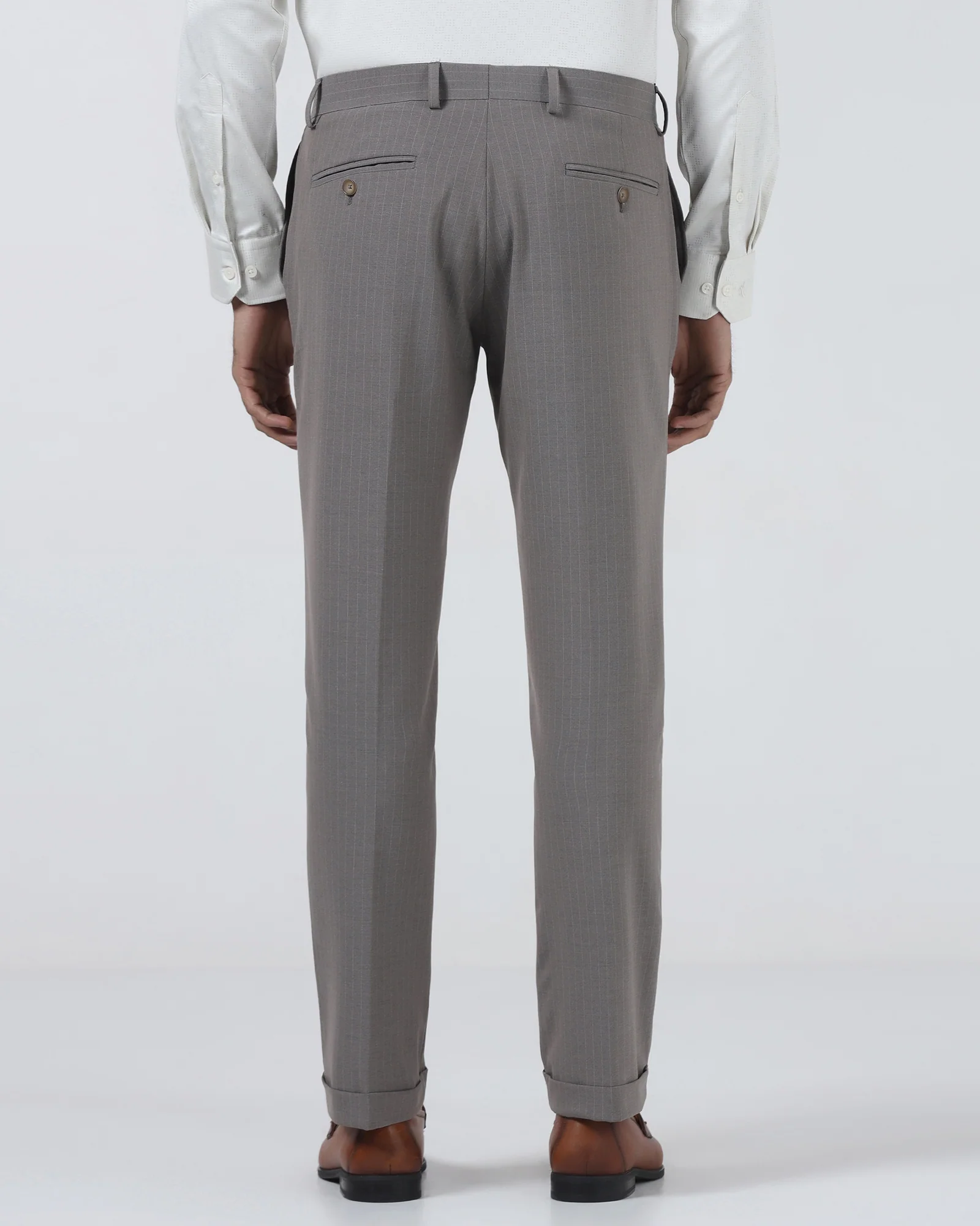 Brown Stripe Trouser - Warren - Image 2
